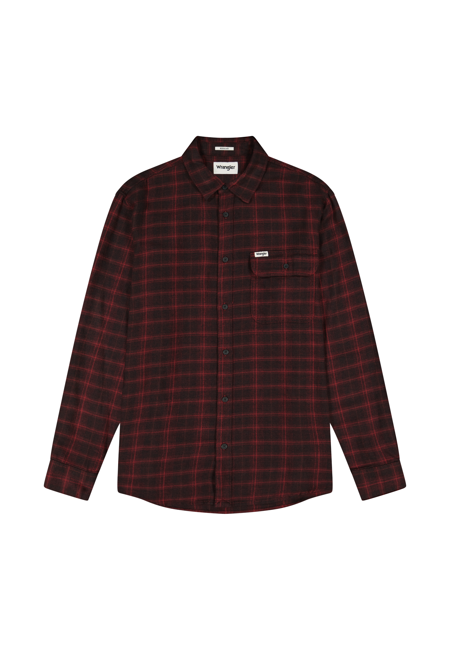 1 Pkt Flannel Shirt in Black Wine