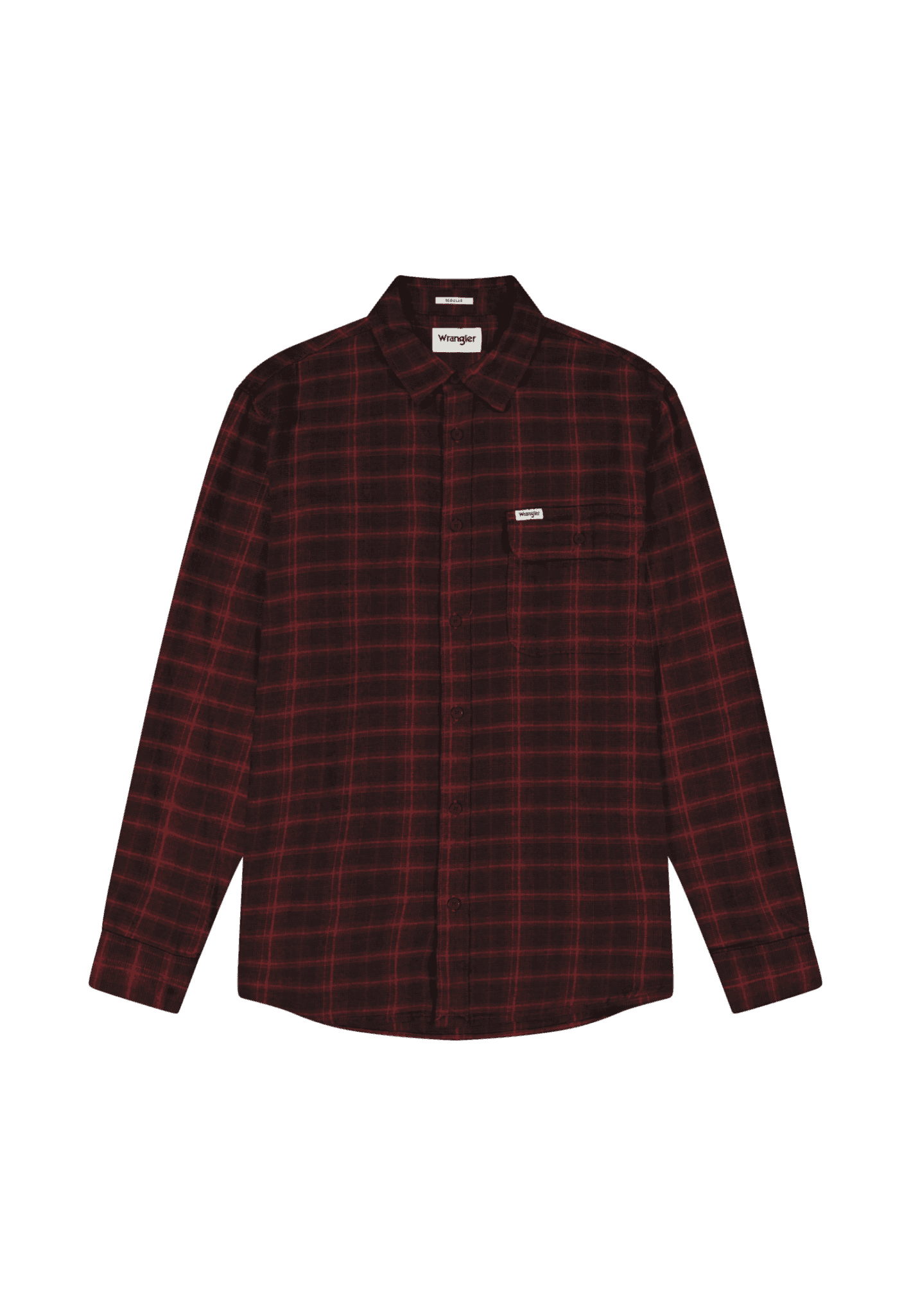 1 Pkt Flannel Shirt in Black Wine Shirts Wrangler