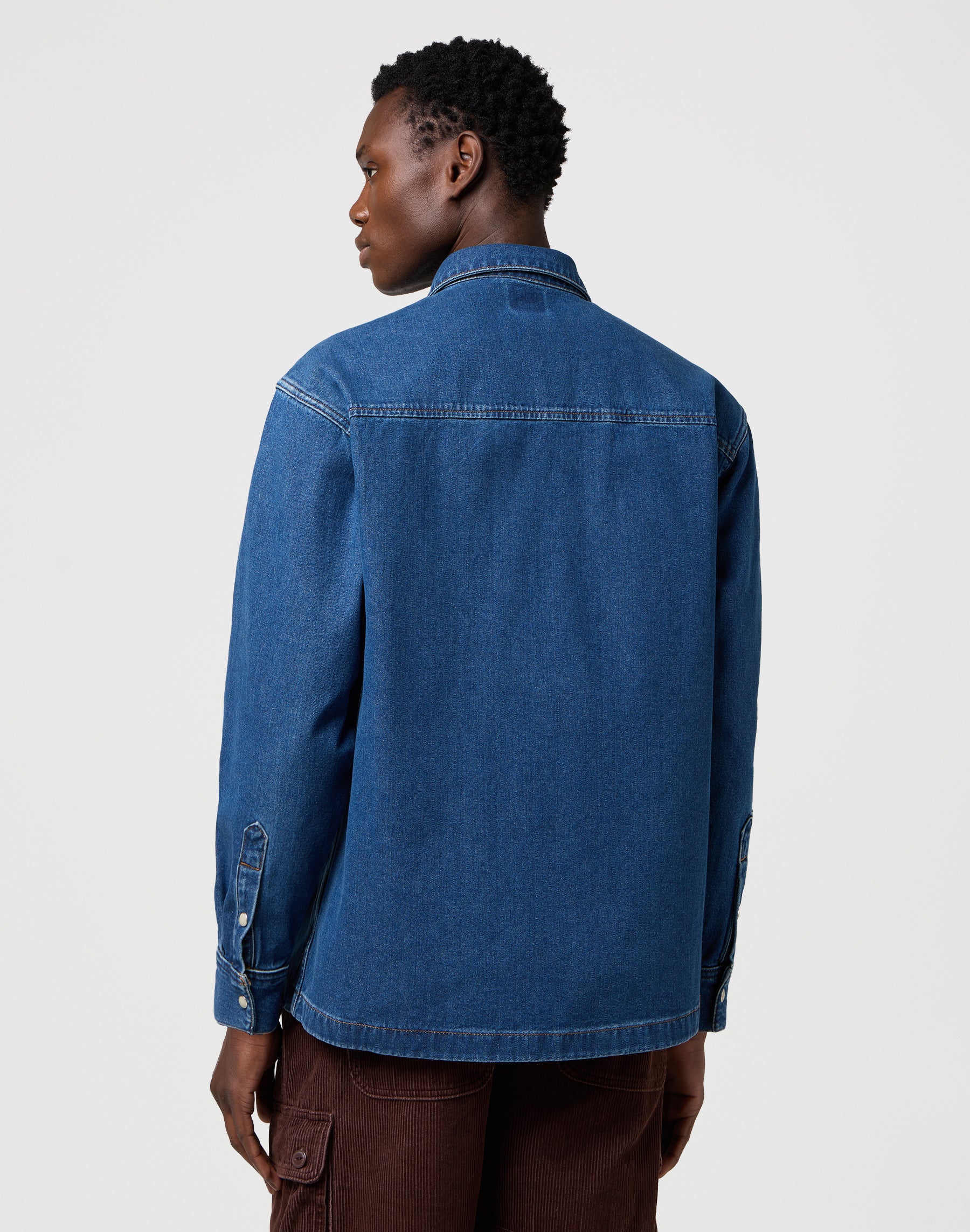 Overshirt in Retro Blue Shirts Wrangler