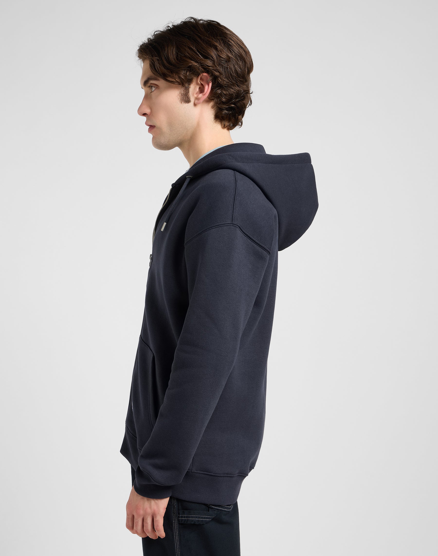 Ww Full Zip Hoodie in Rebel Navy Sweat Jackets Lee