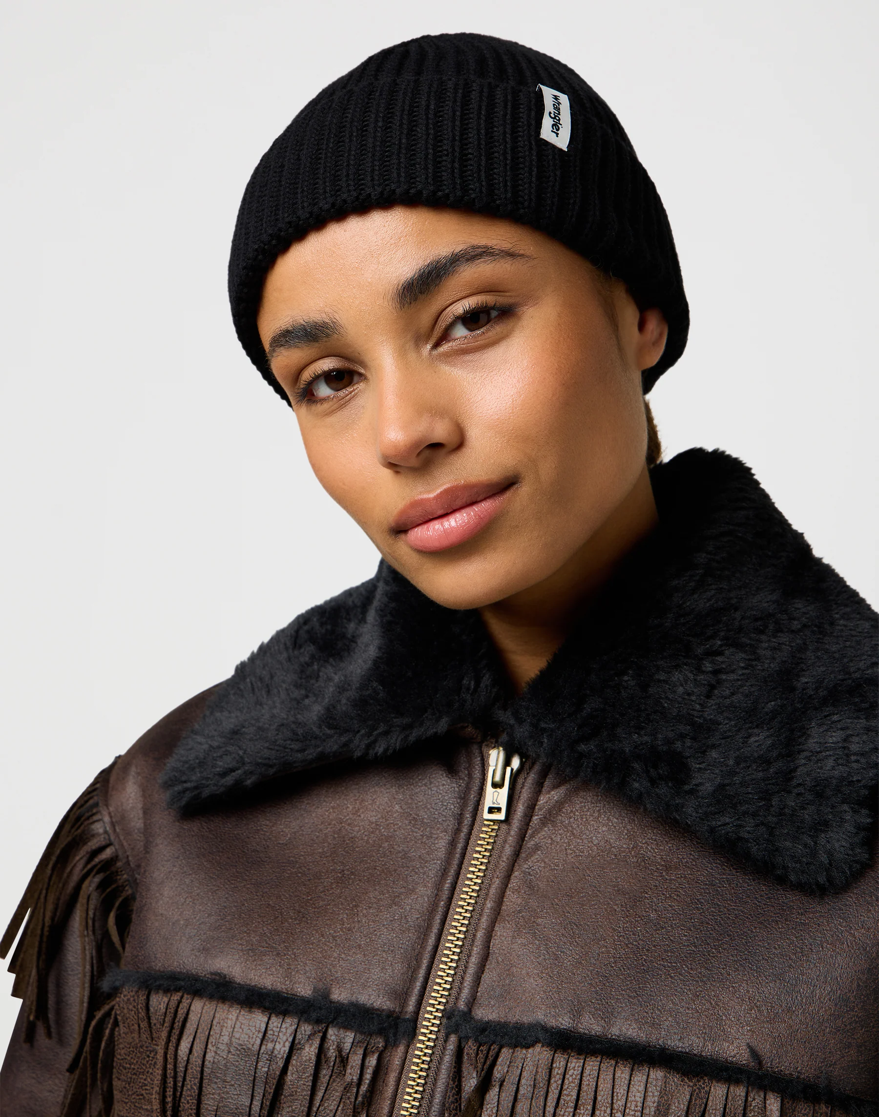 Sign Off Beanie in Black Caps Wrangler