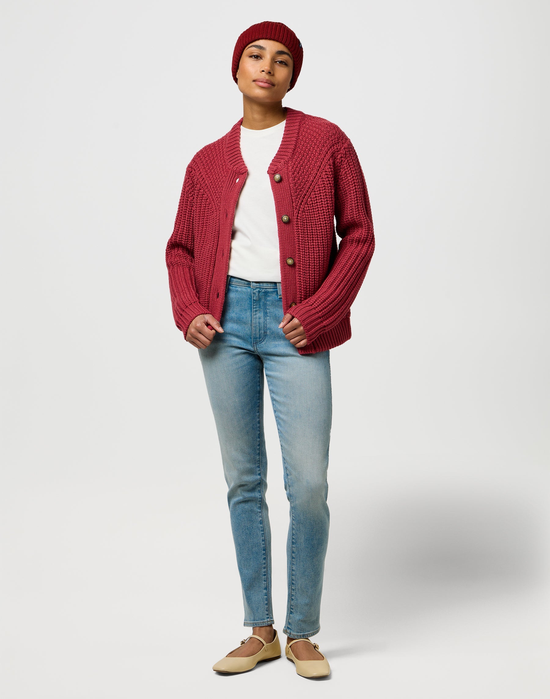 Sign Off Beanie in Fired Brick Caps Wrangler