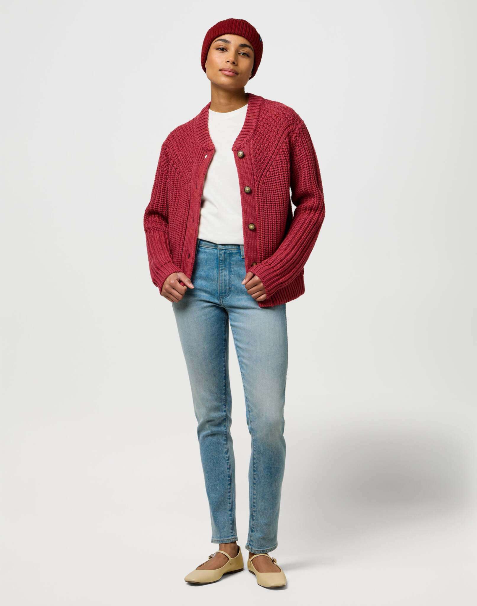 Sign Off Beanie in Fired Brick Caps Wrangler