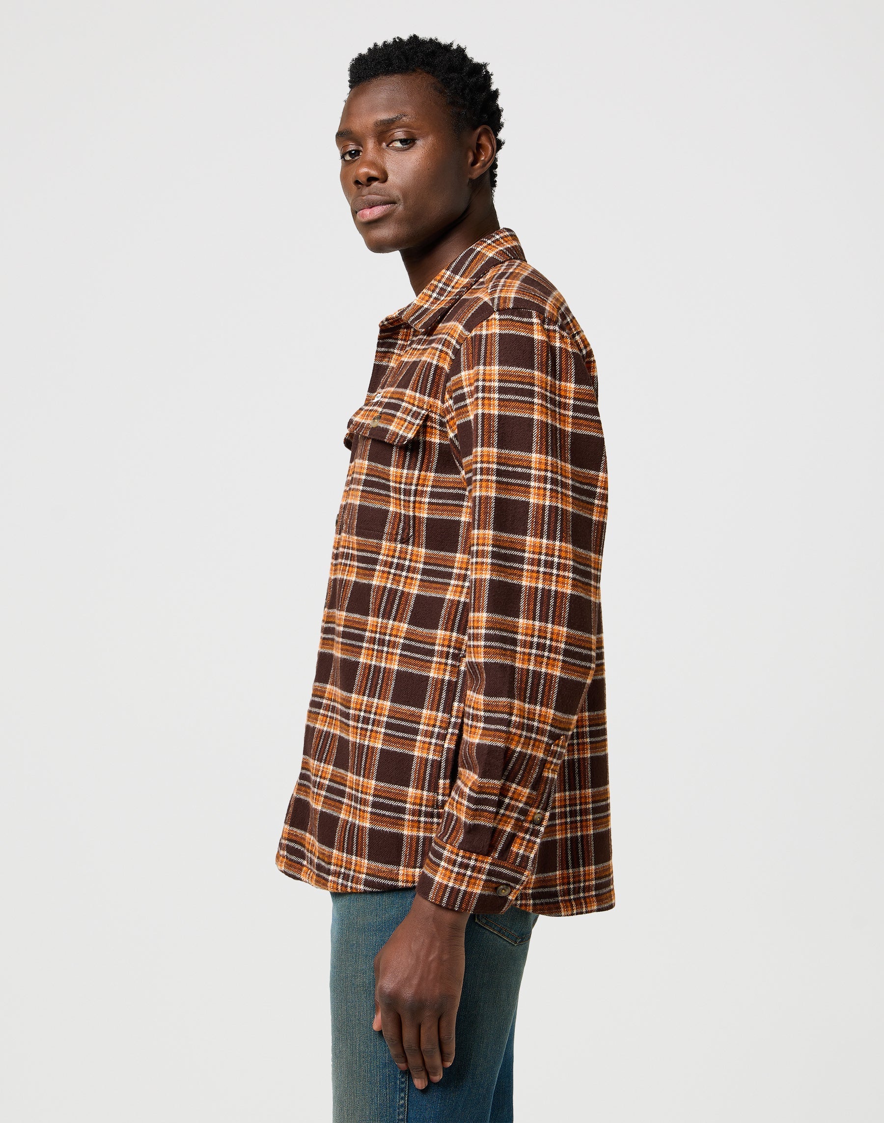 Overshirt in Deep Brown Shirts Wrangler