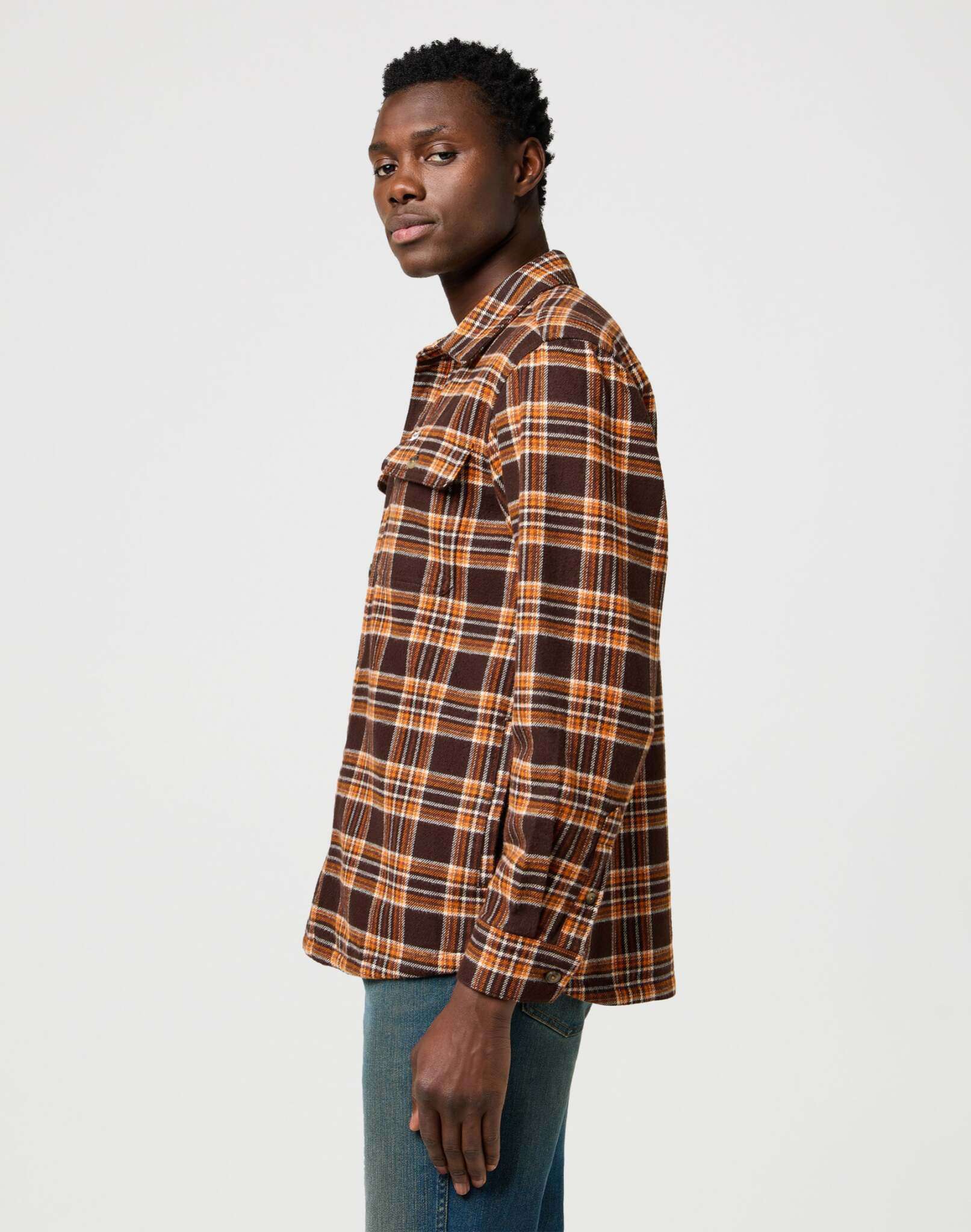 Overshirt in Deep Brown Shirts Wrangler