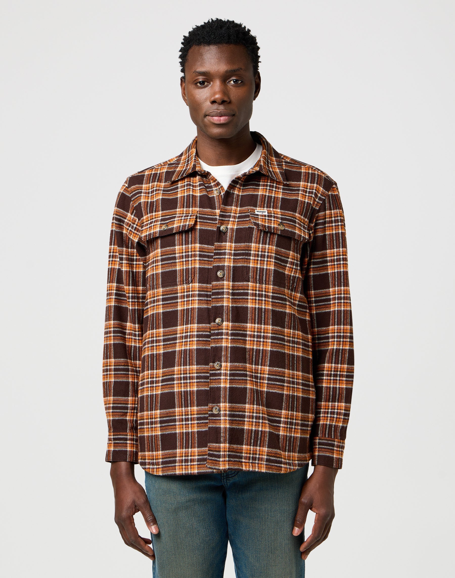 Overshirt in Deep Brown Shirts Wrangler