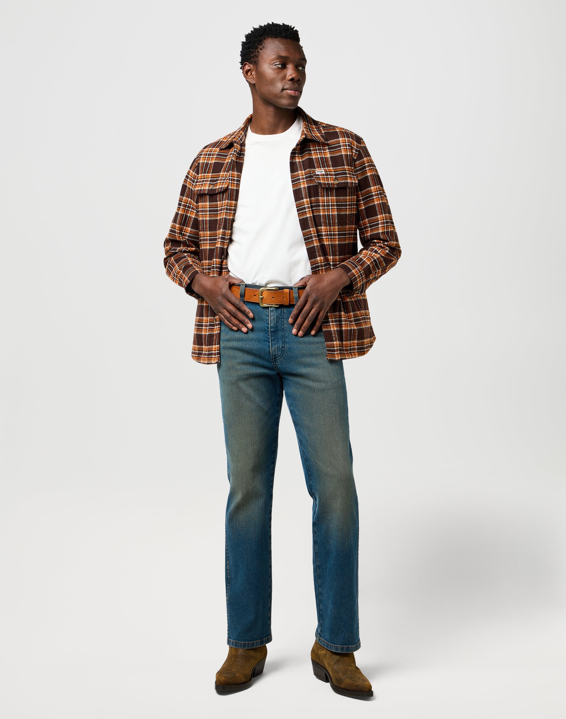 Western Stitch Belt in Cognac Belt Wrangler