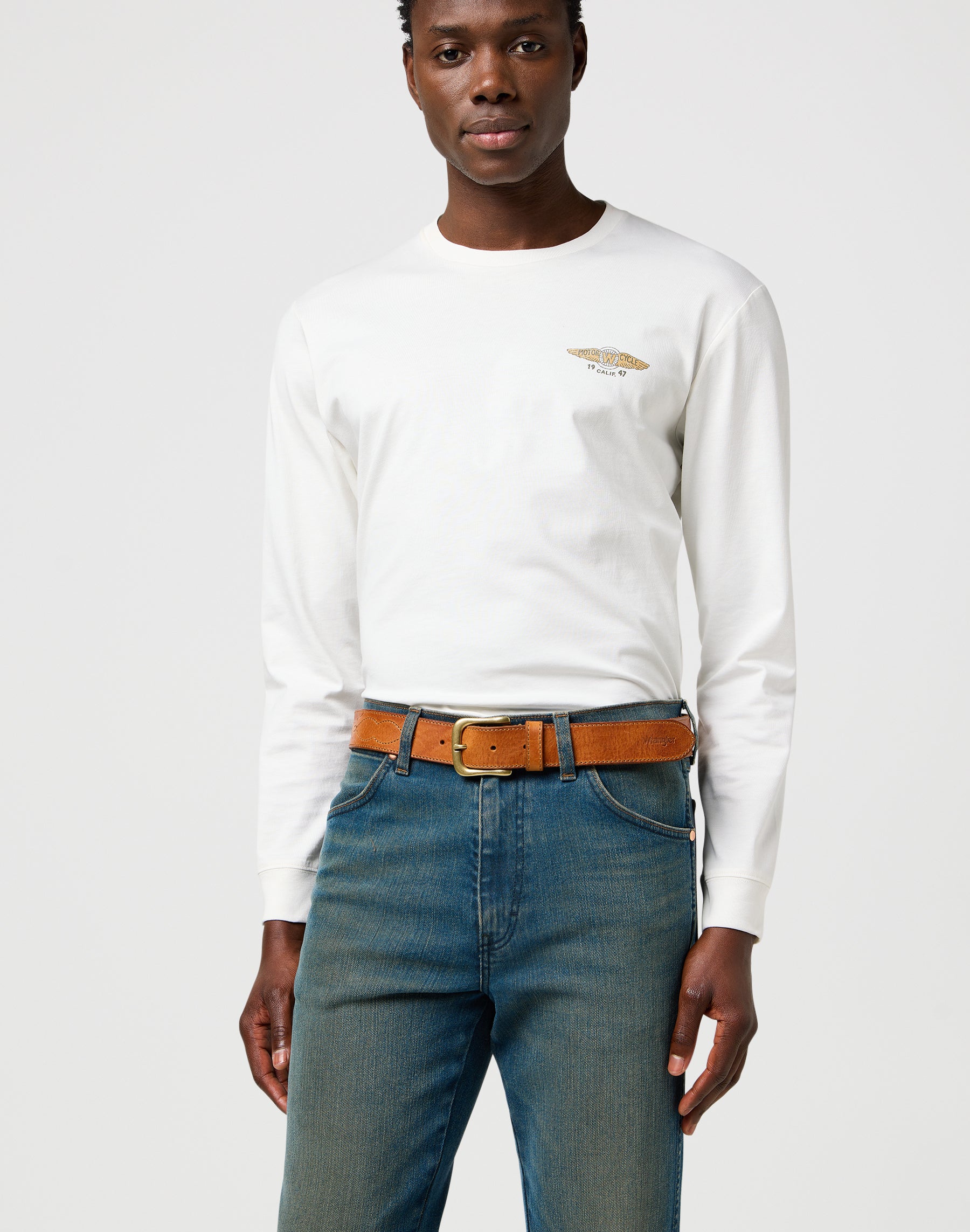 Western Stitch Belt in Cognac Belt Wrangler