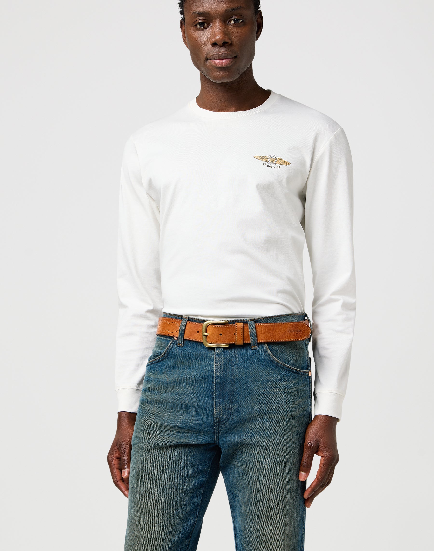 Western Stitch Belt in Cognac Belt Wrangler