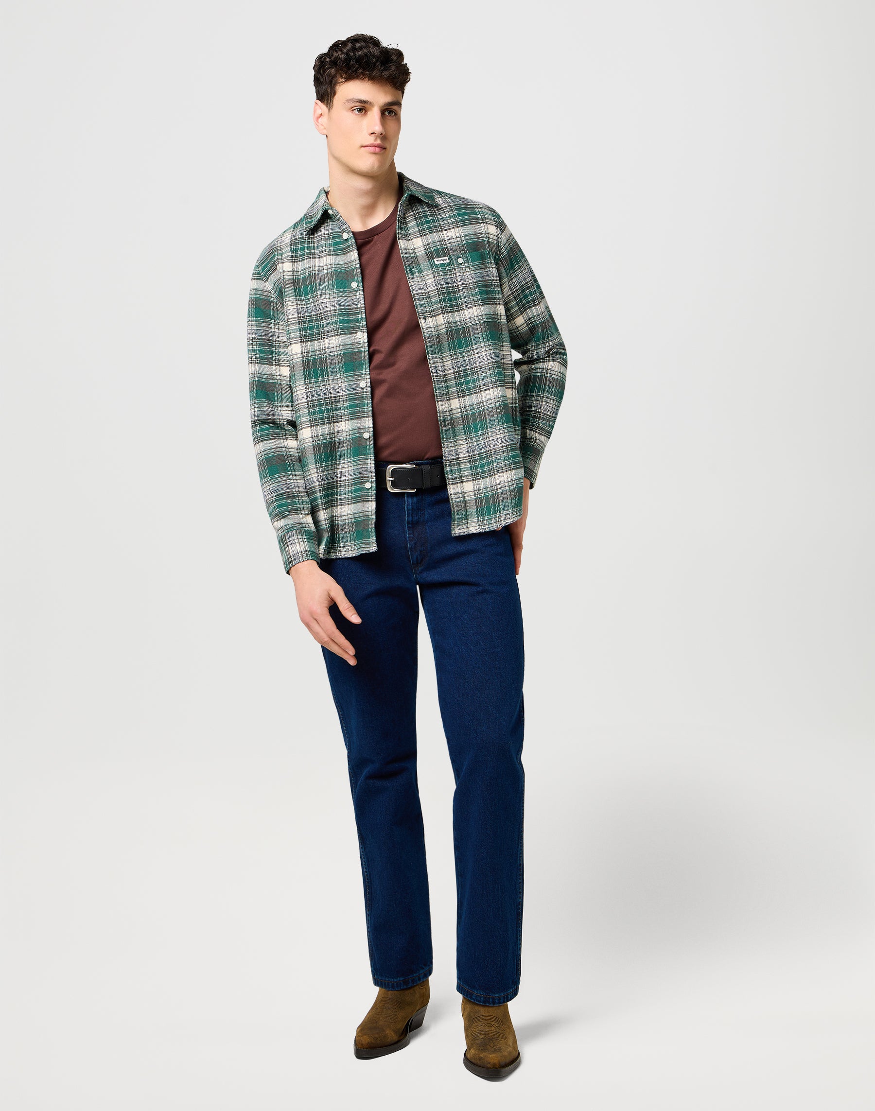 Western Stitch Belt in Black Belt Wrangler