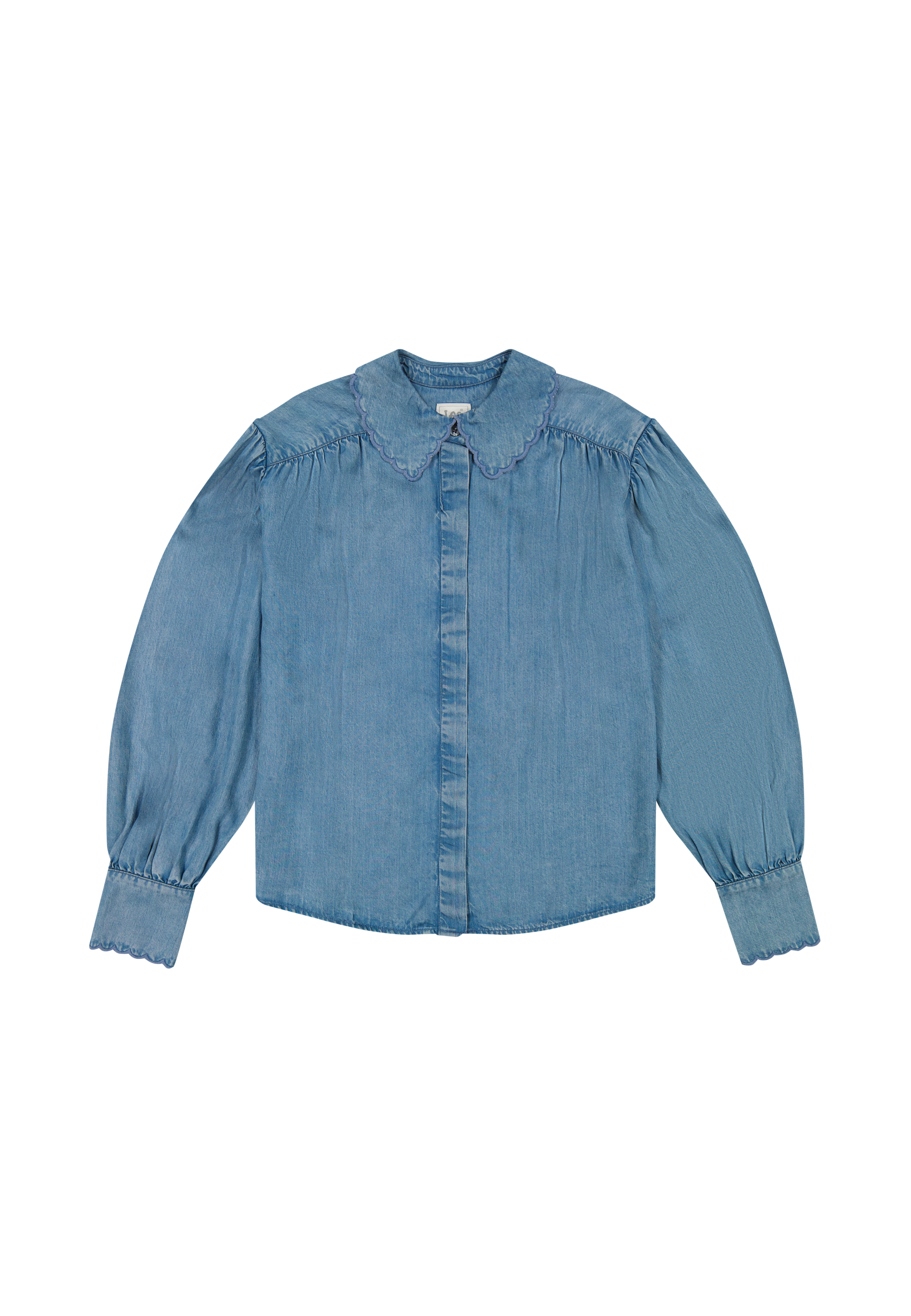 Statement collar shirt in indigo rum