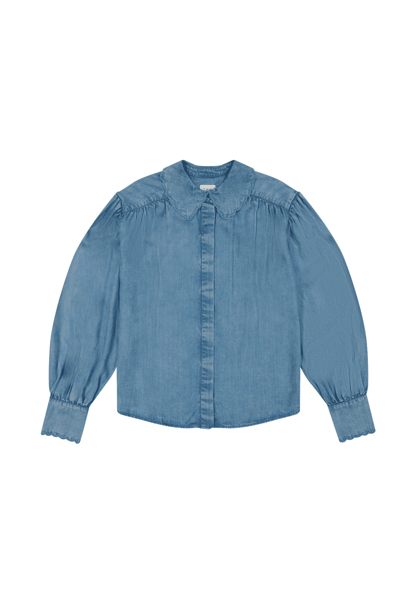 Statement collar shirt in indigo rum