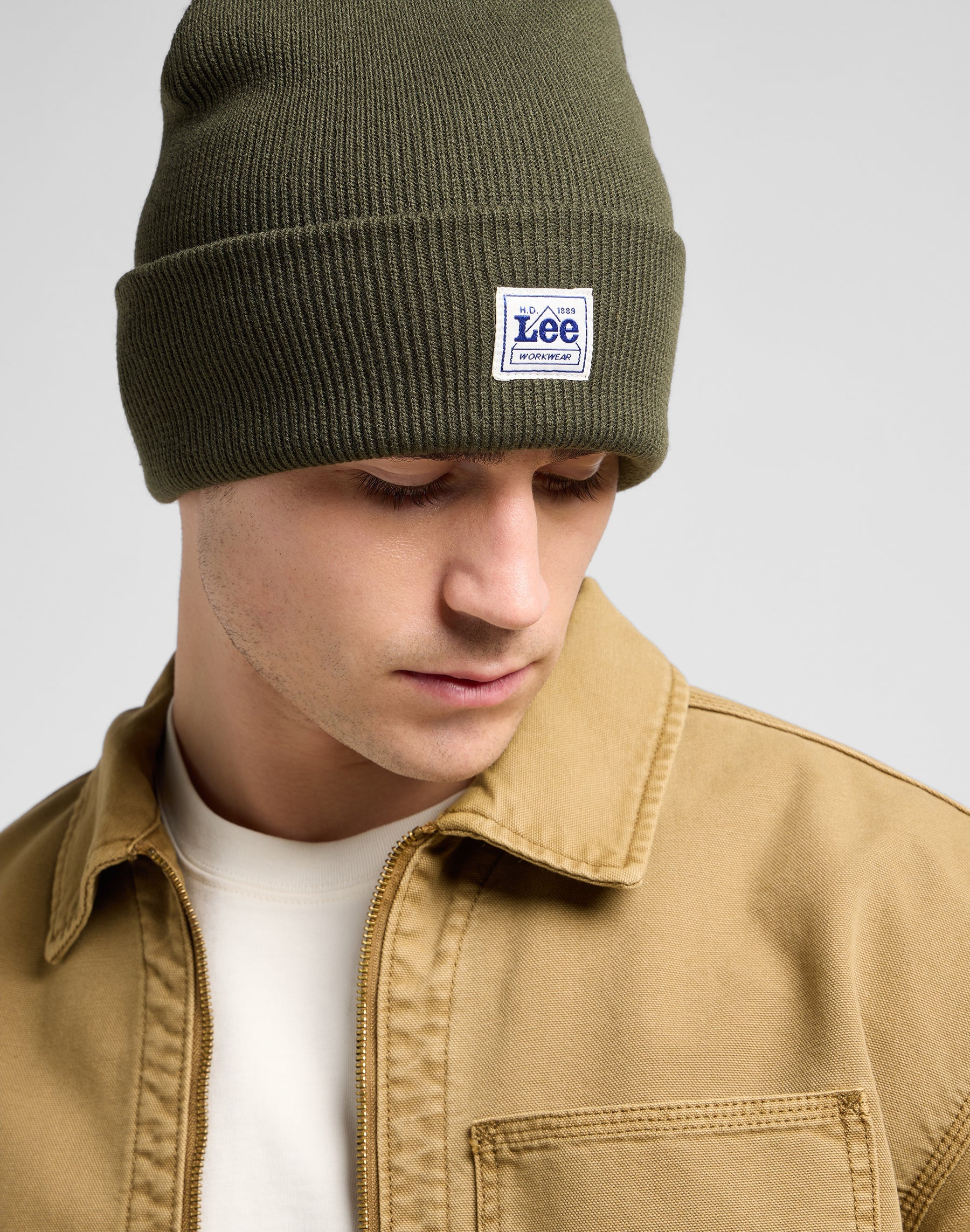 Workwear Beanie in Oak Moss Caps Lee
