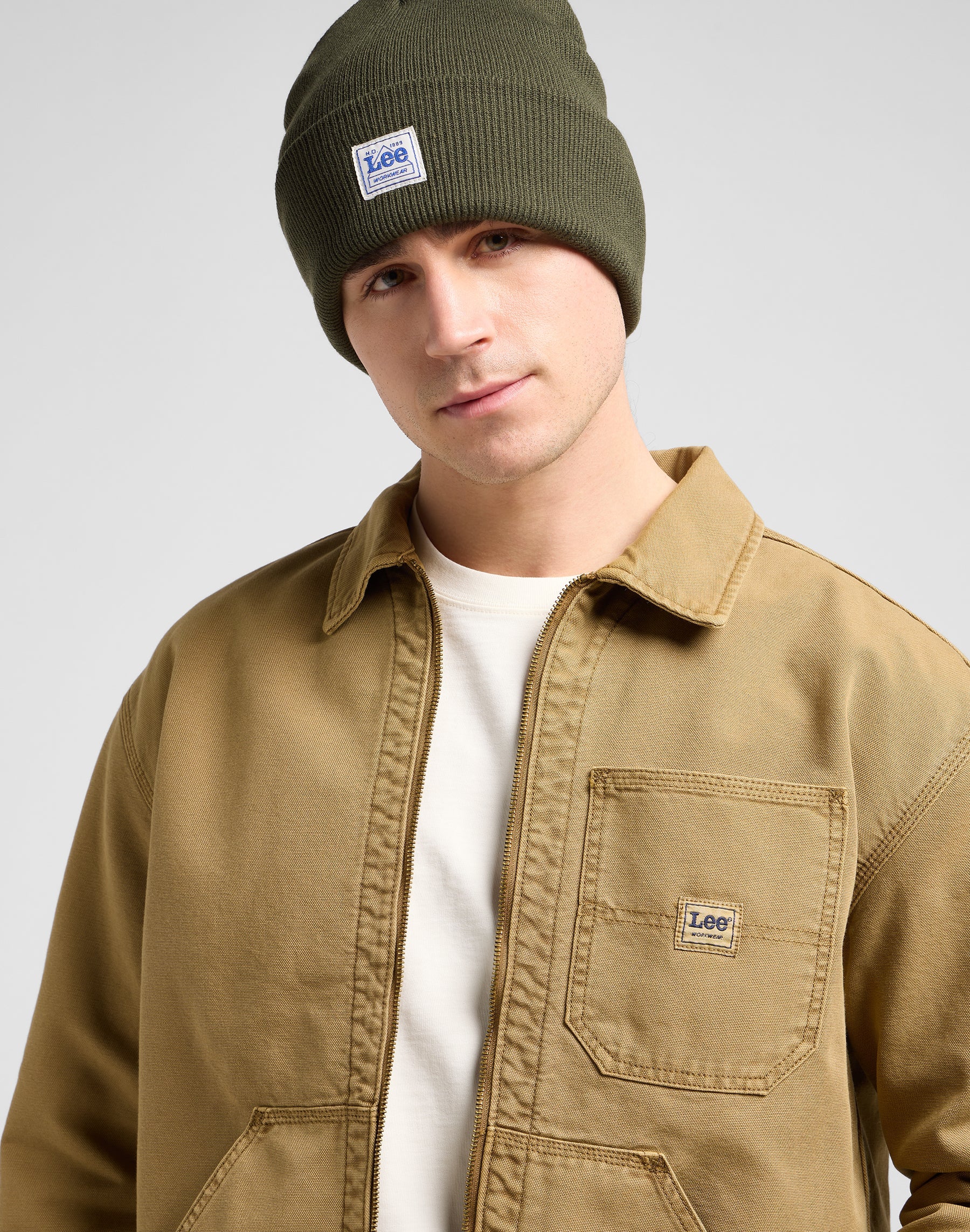Workwear Beanie in Oak Moss Caps Lee