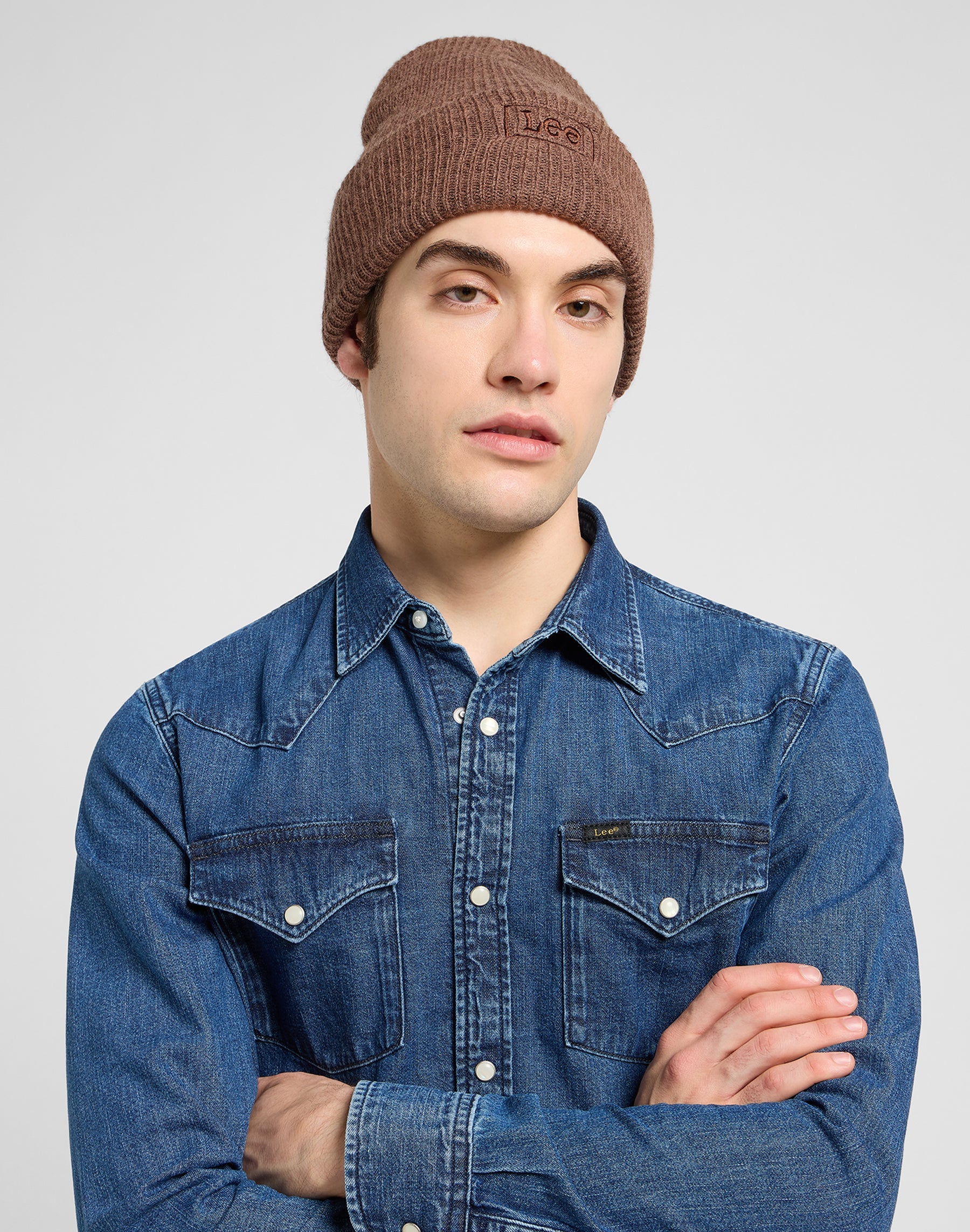 Core Beanie in Luxe Brown Caps Lee