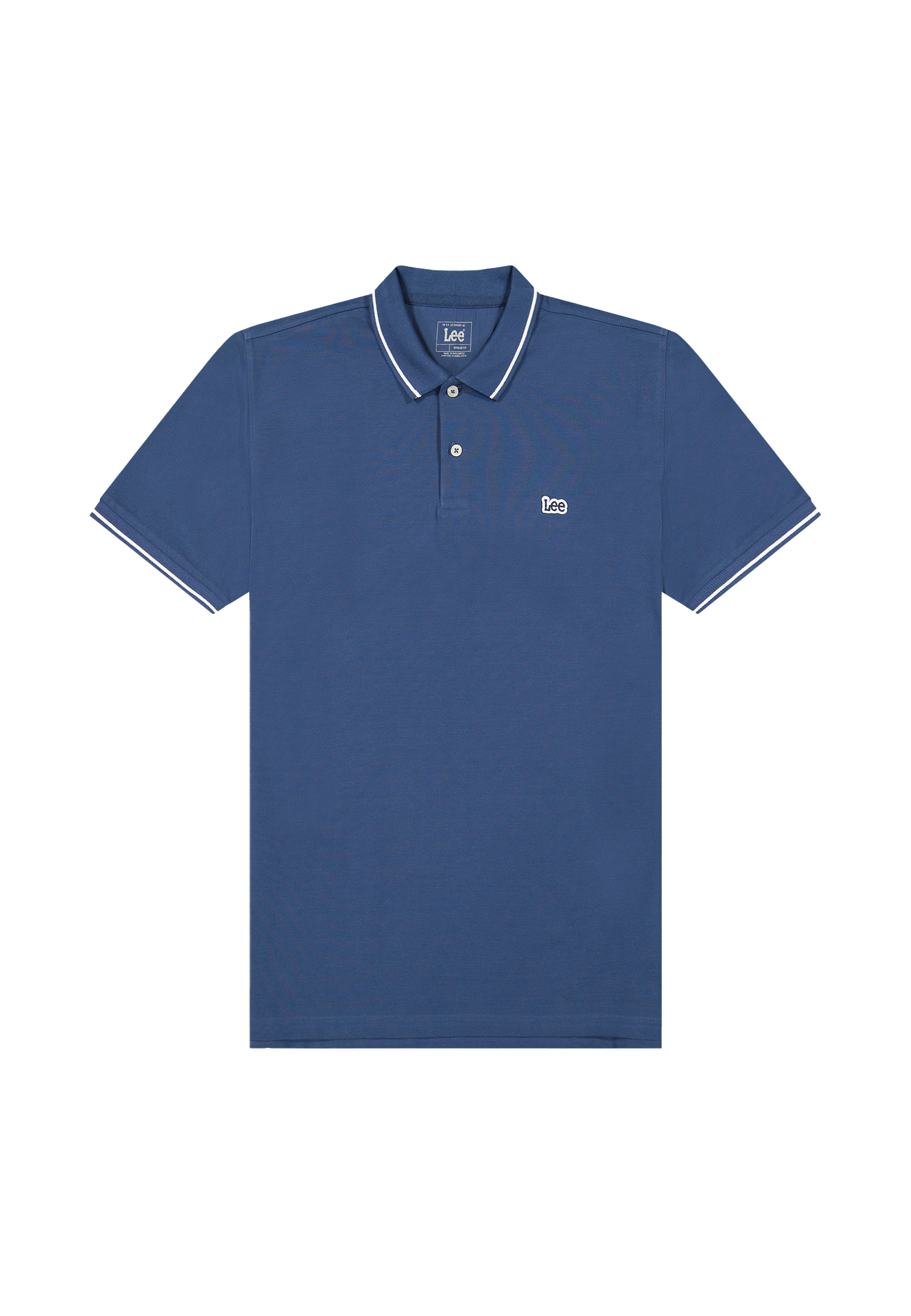 Pique polo shirt in Academy Blue