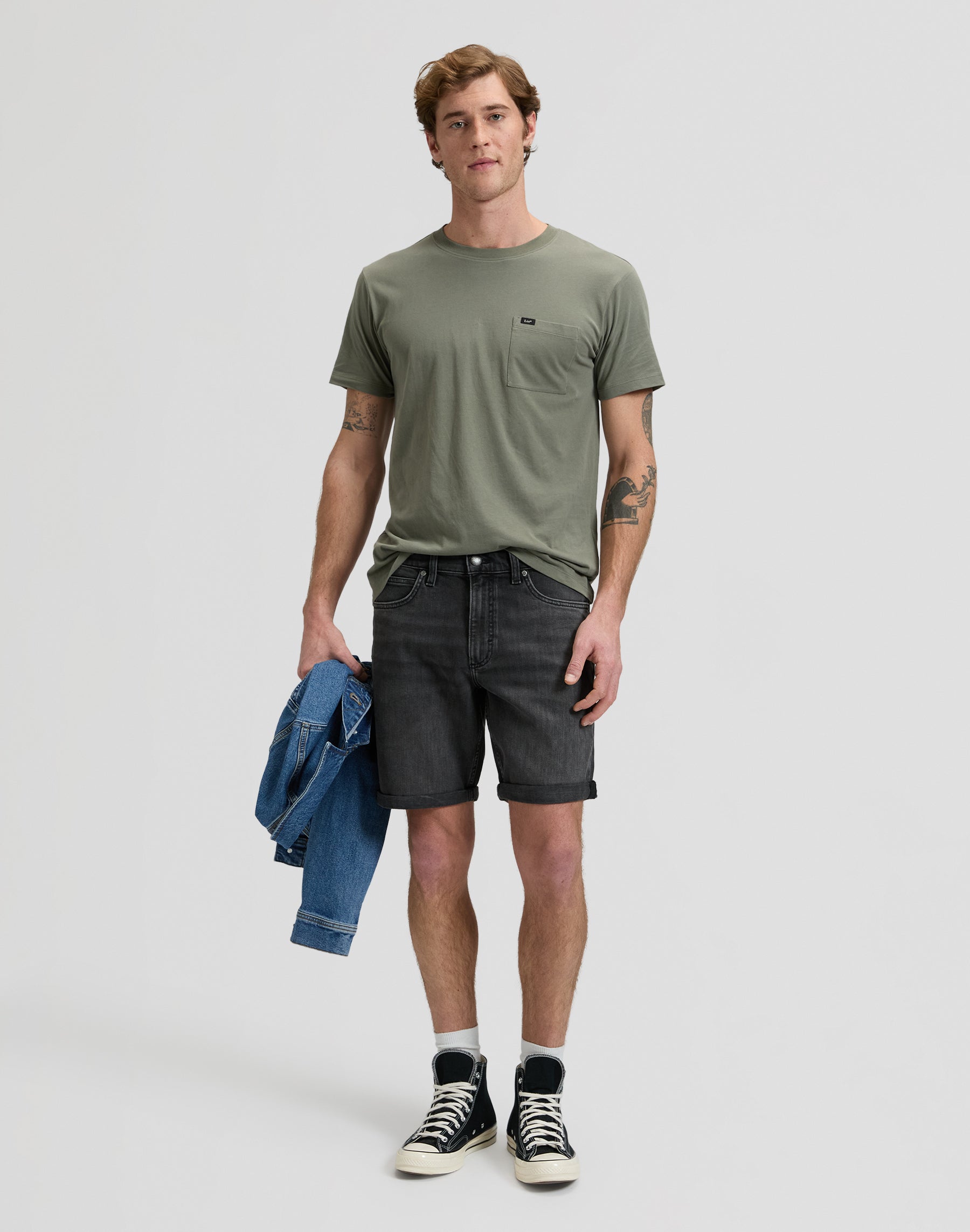 Ultimate Pocket Tee in Lichen Olive