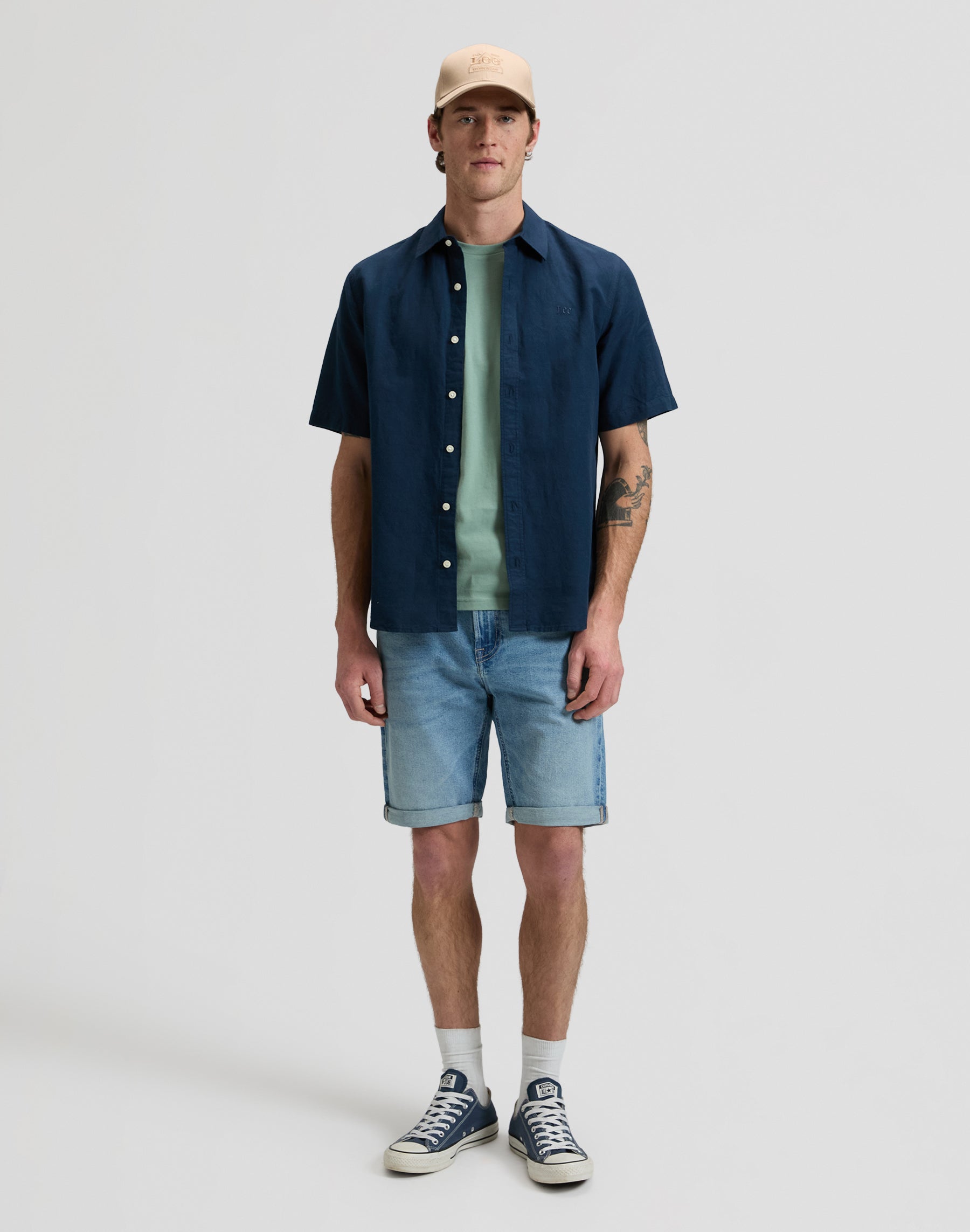 Ss Lee in Rivet Navy Shirts Lee