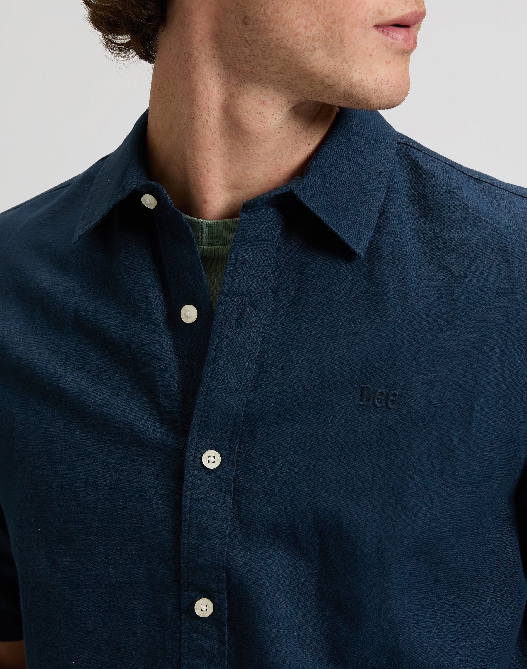 Ss Lee in Rivet Navy Shirts Lee
