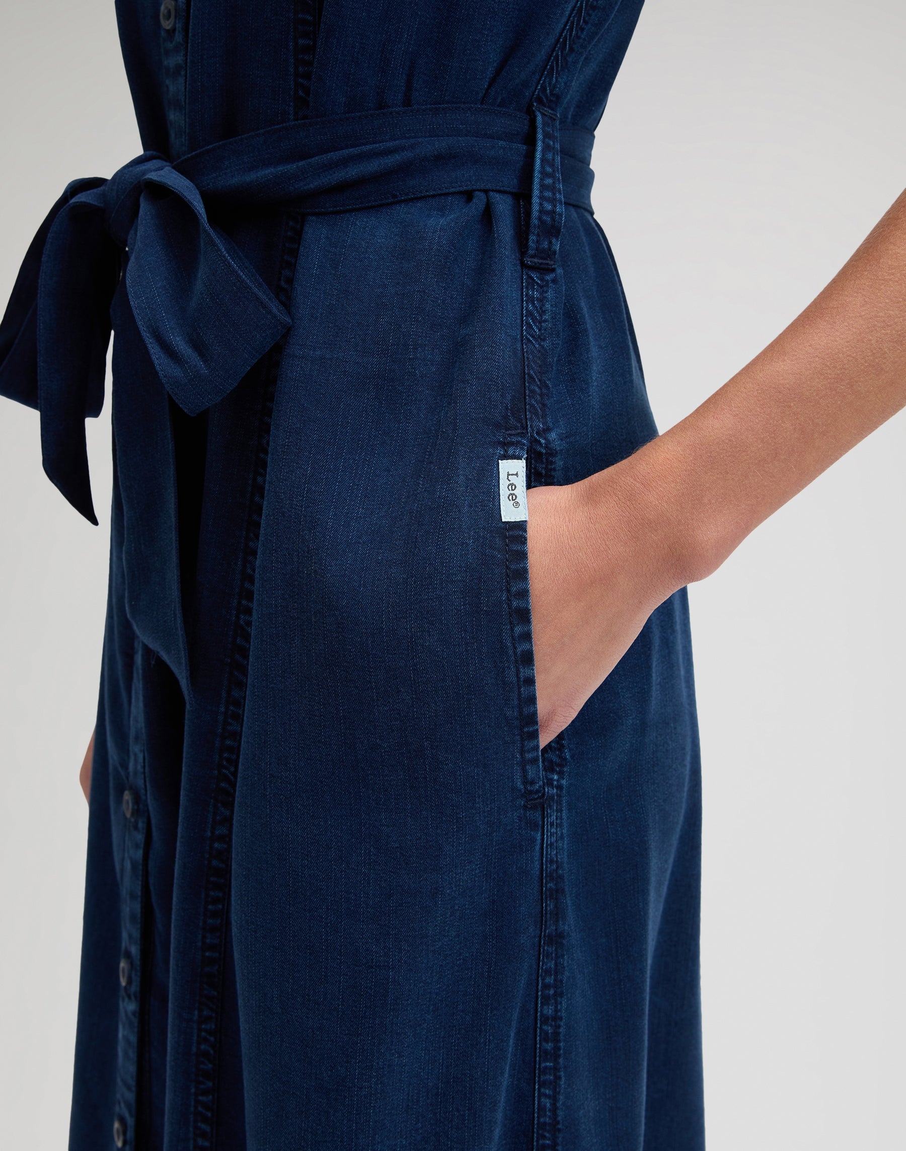 Belted Midi Dress in Sunset Ride Dresses Lee