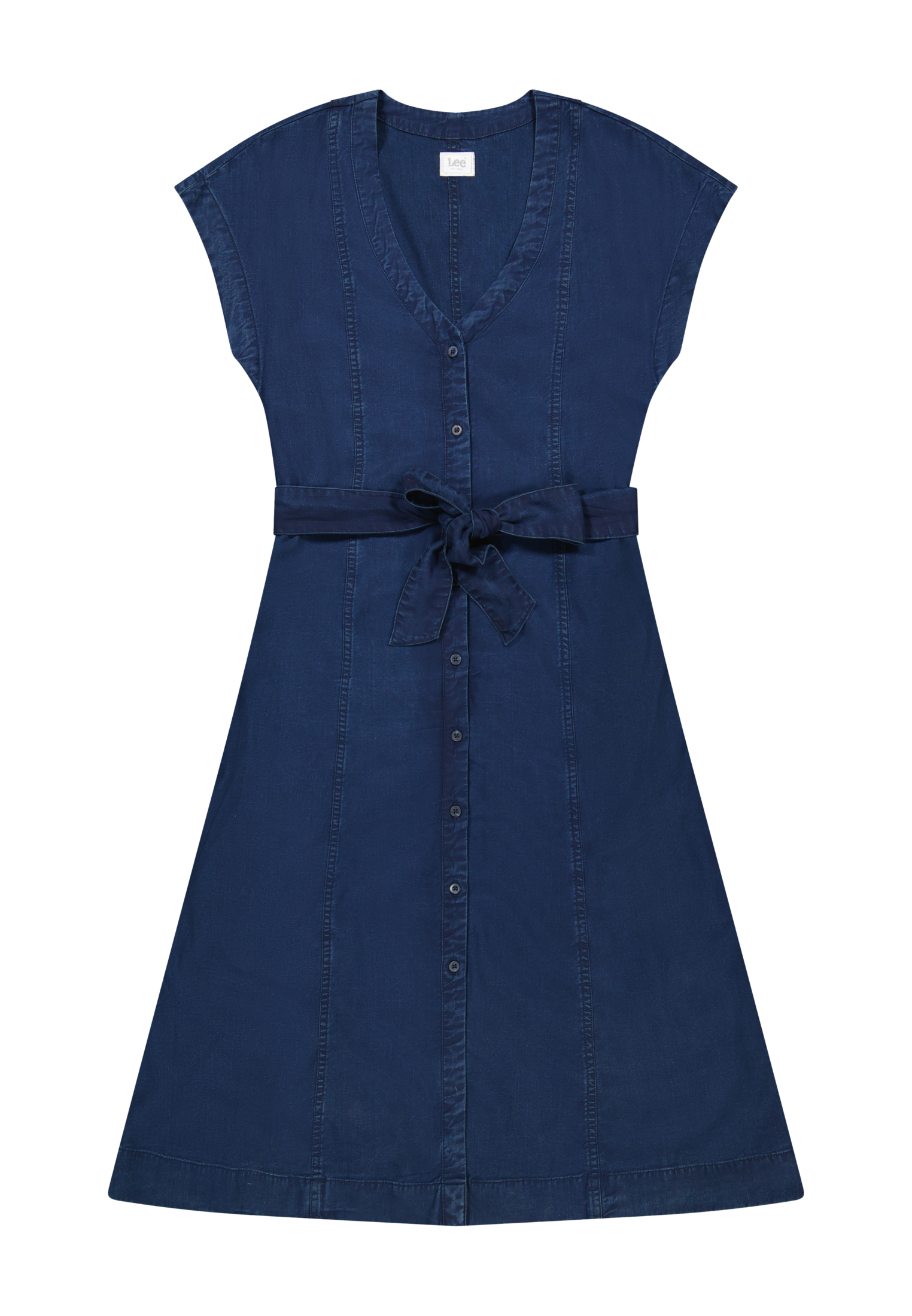 Belted Midi Dress in Sunset Ride Dresses Lee