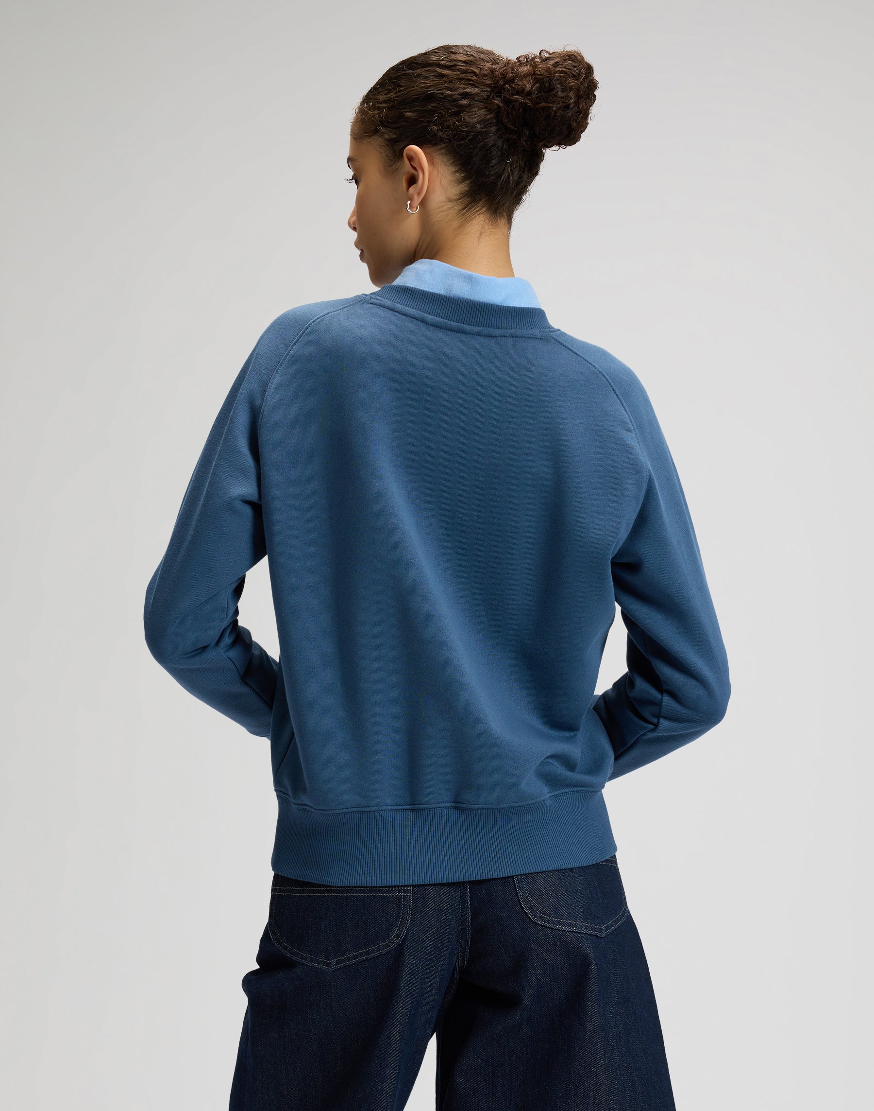 Raglan Crew Sweatshirt in Academy Blue