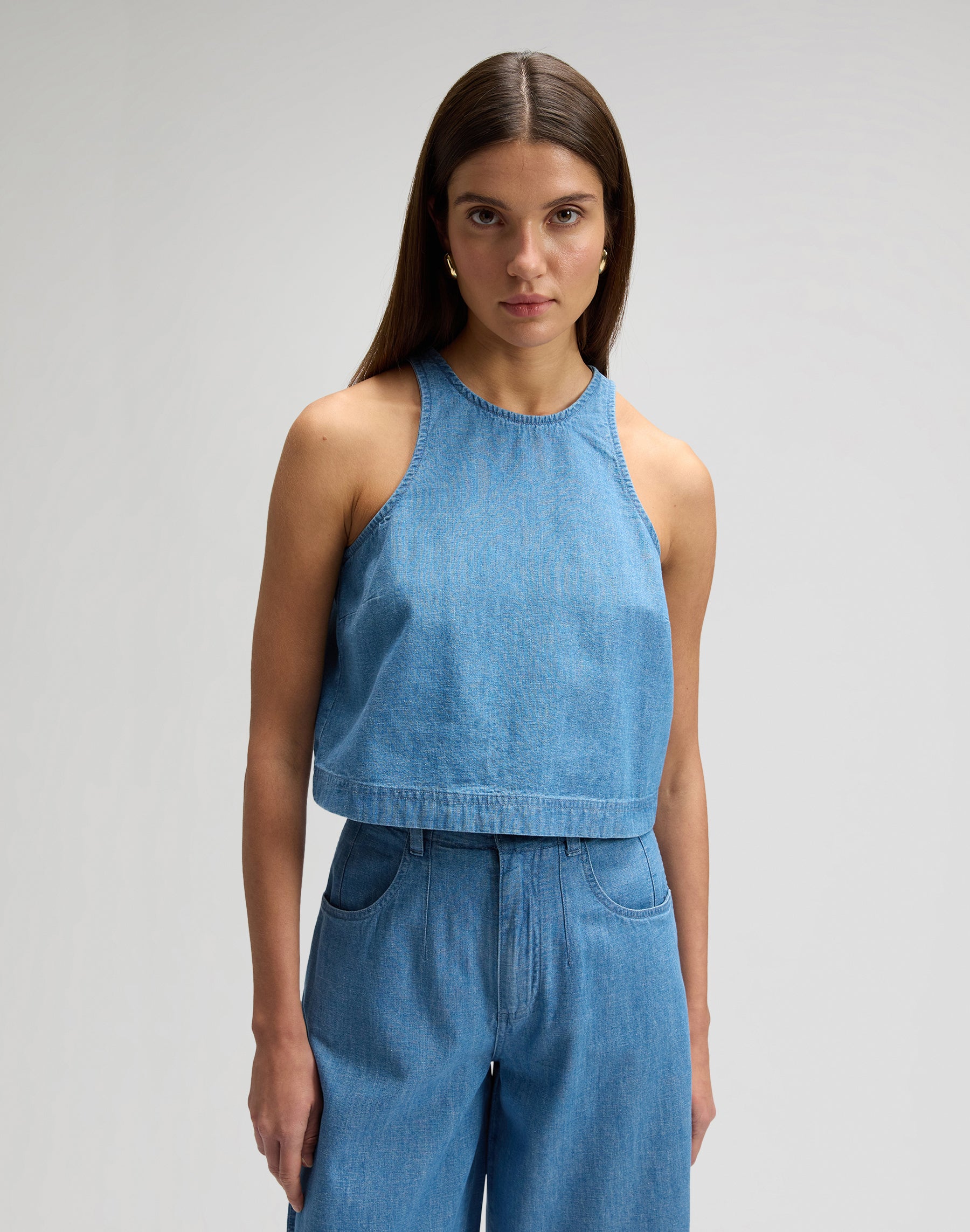 Boxy Sleeveless Top in Companion Piece Shirts Lee