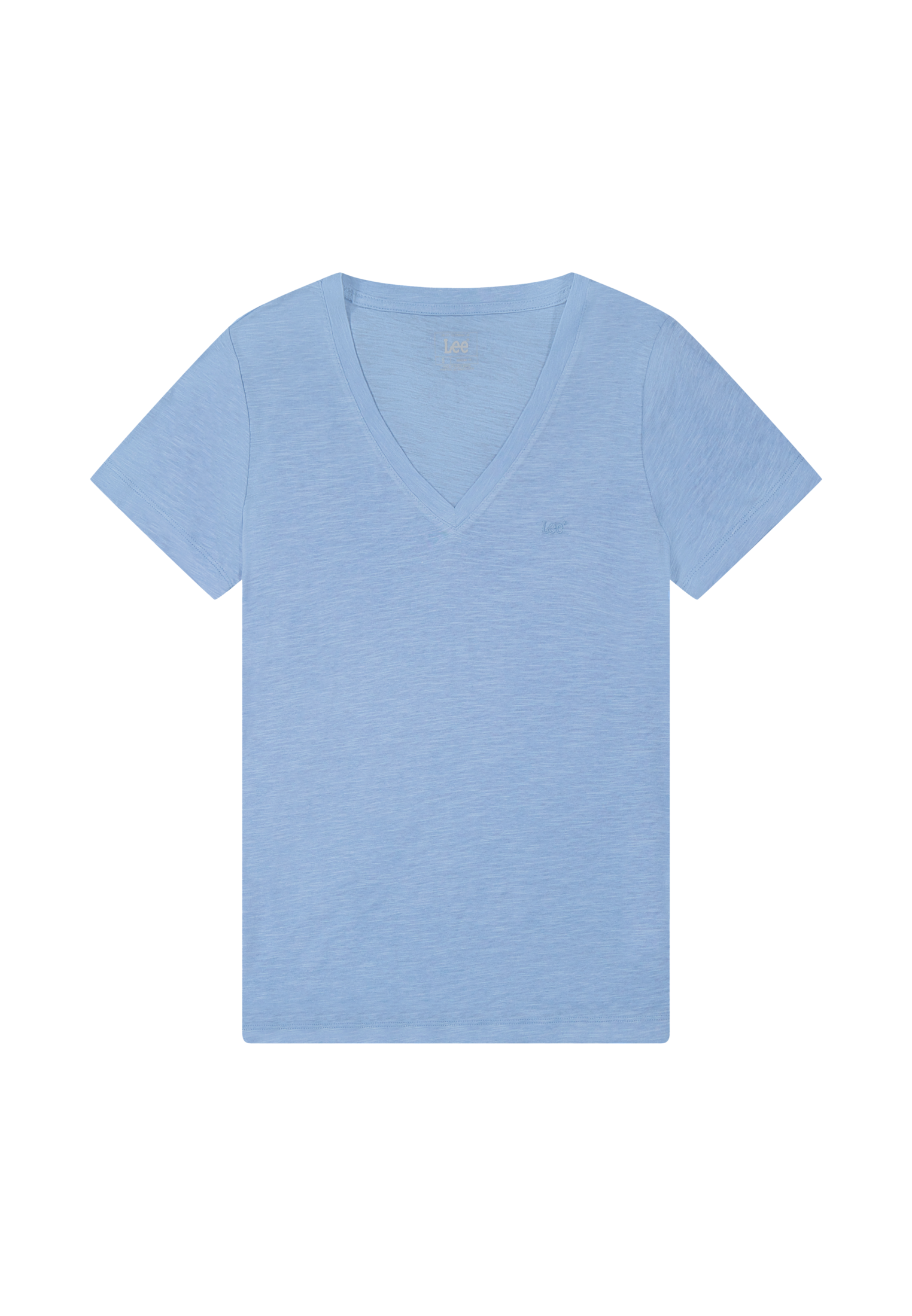 V-neck tee in halogen