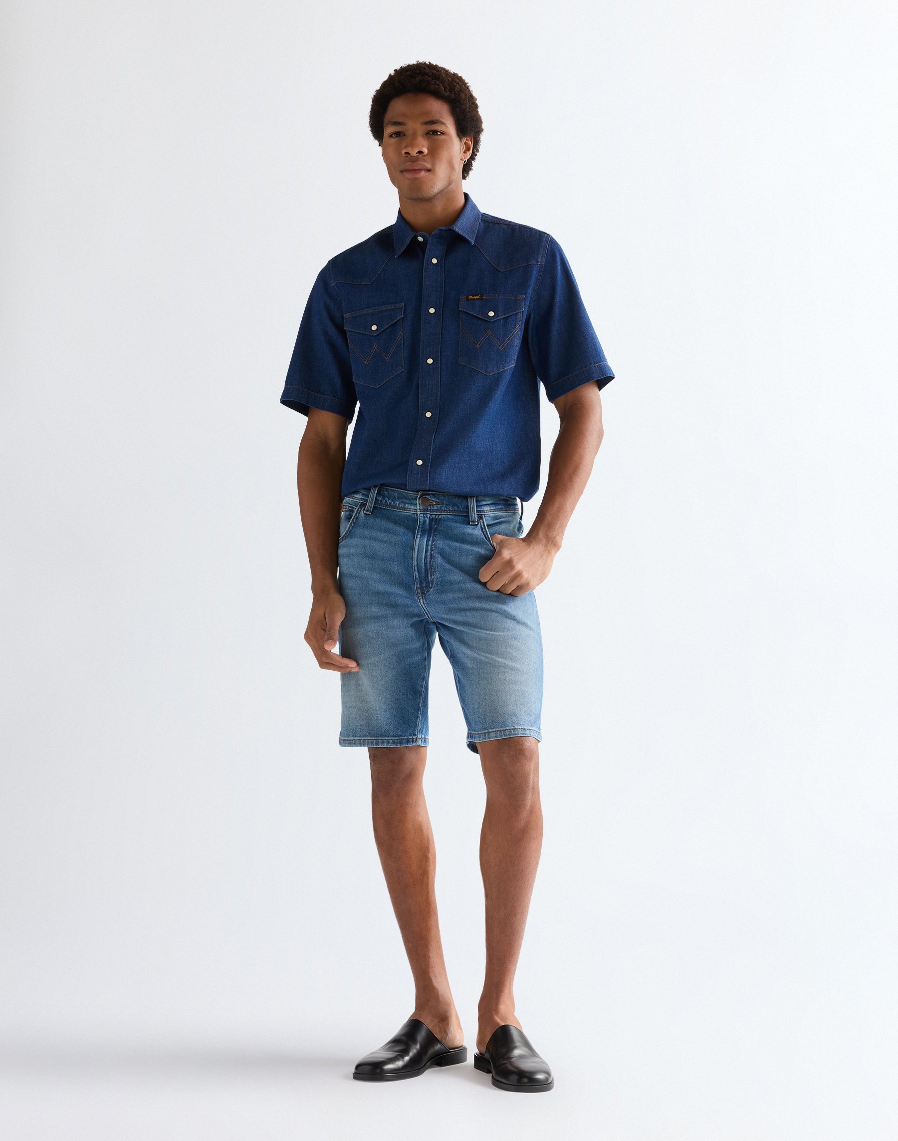 Texas shorts in Harbor Blue denim shorts Wrangler