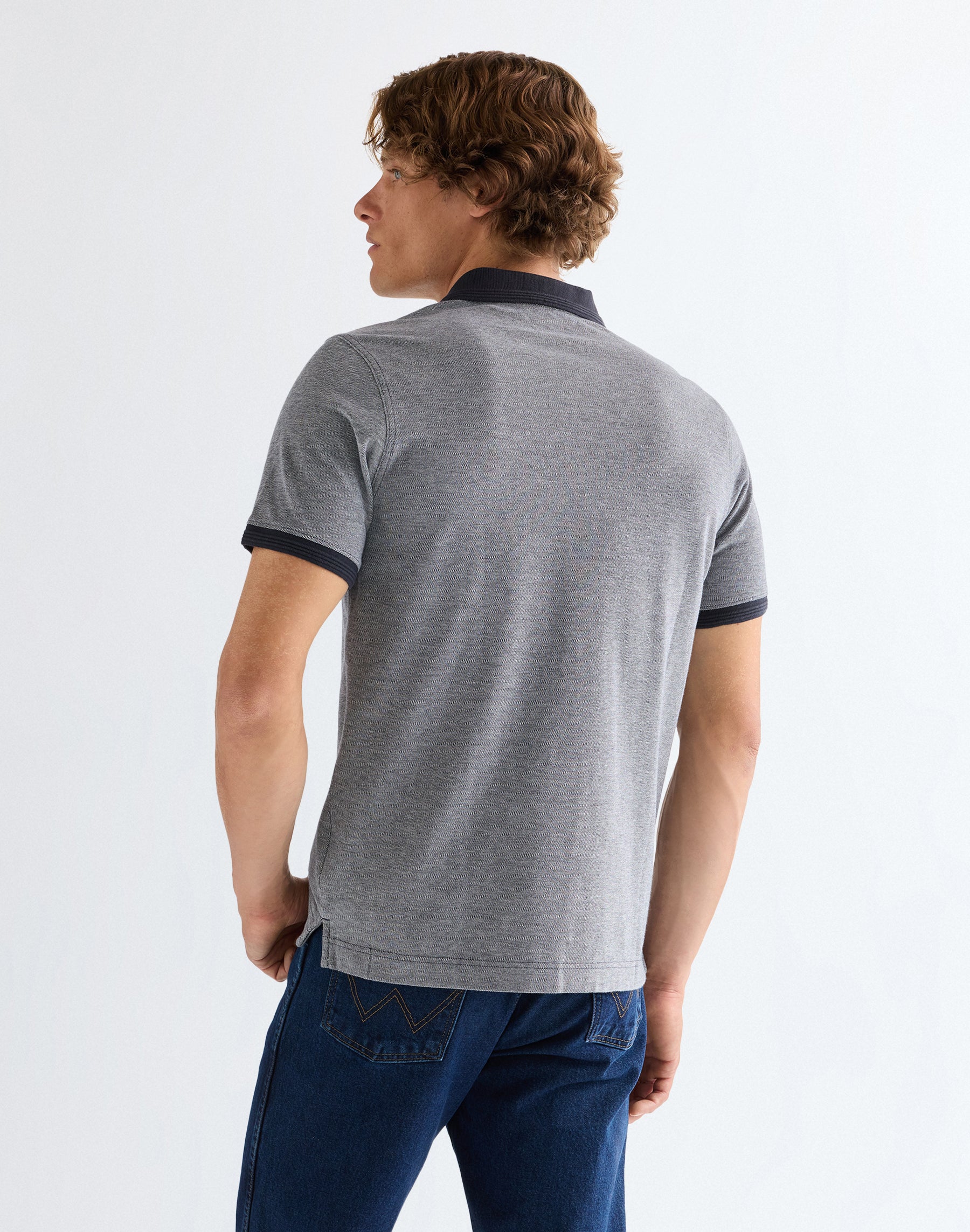 Refined polo shirt in dark navy