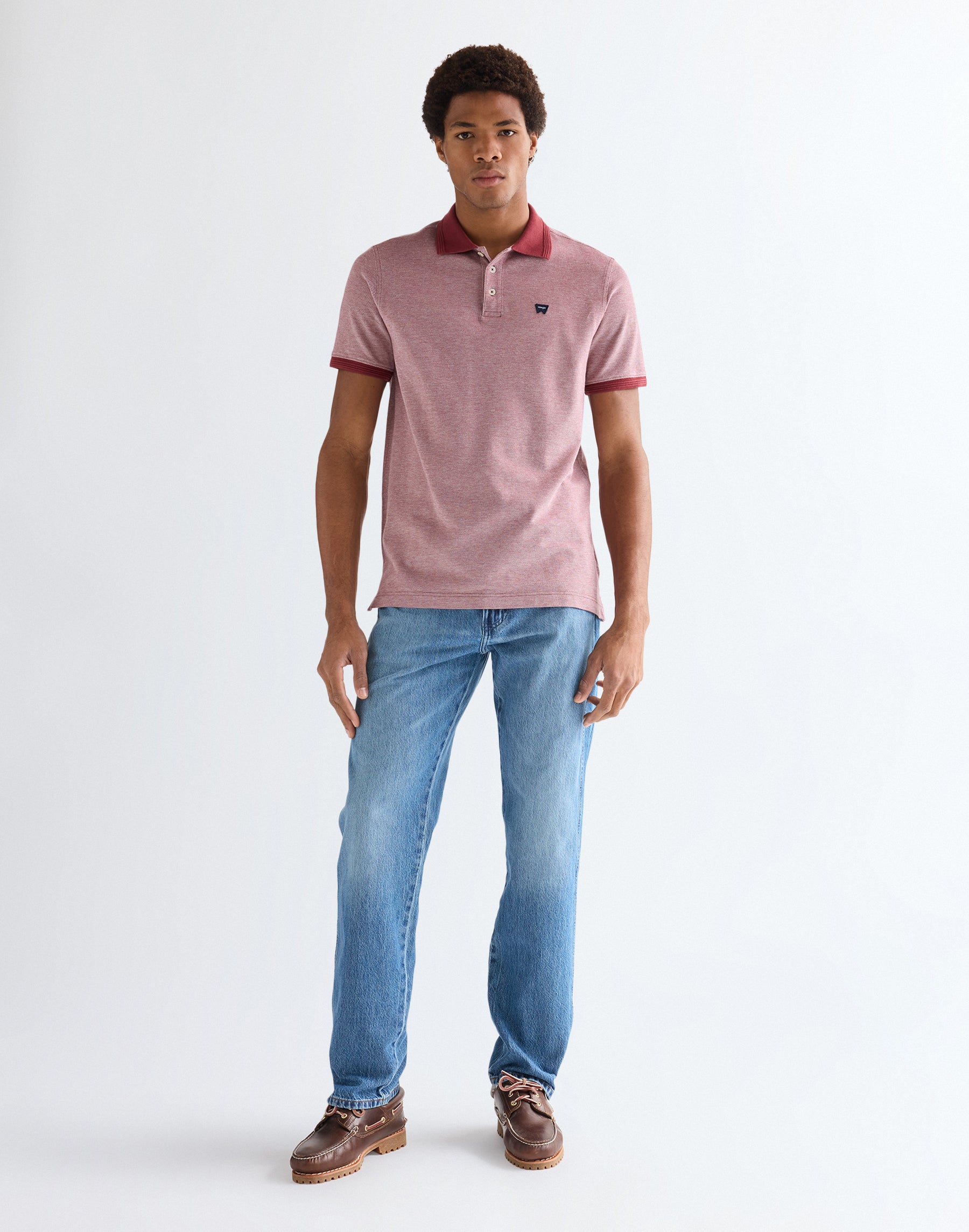Refined Polo Shirt in Ruby Wine