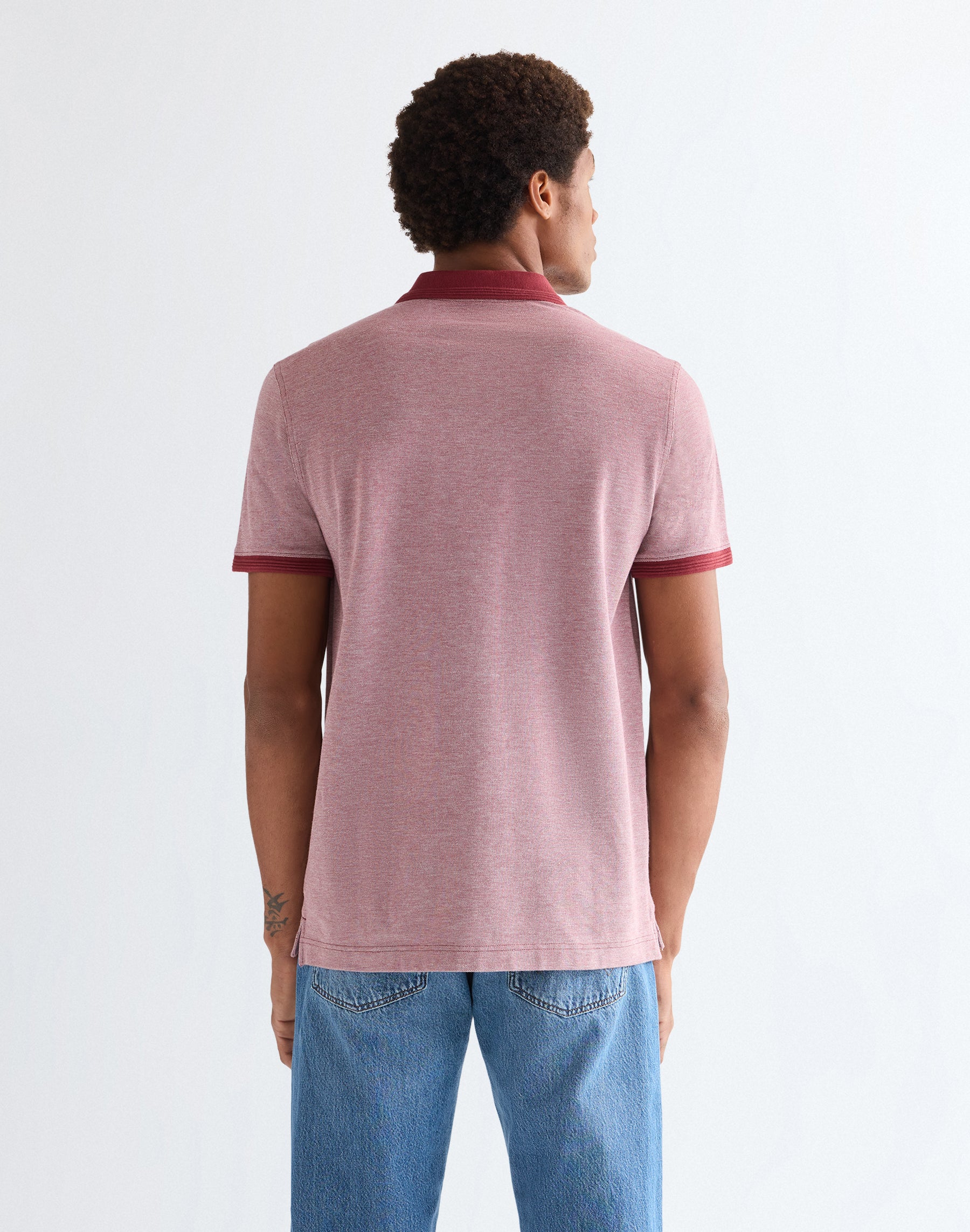 Refined Polo Shirt in Ruby Wine