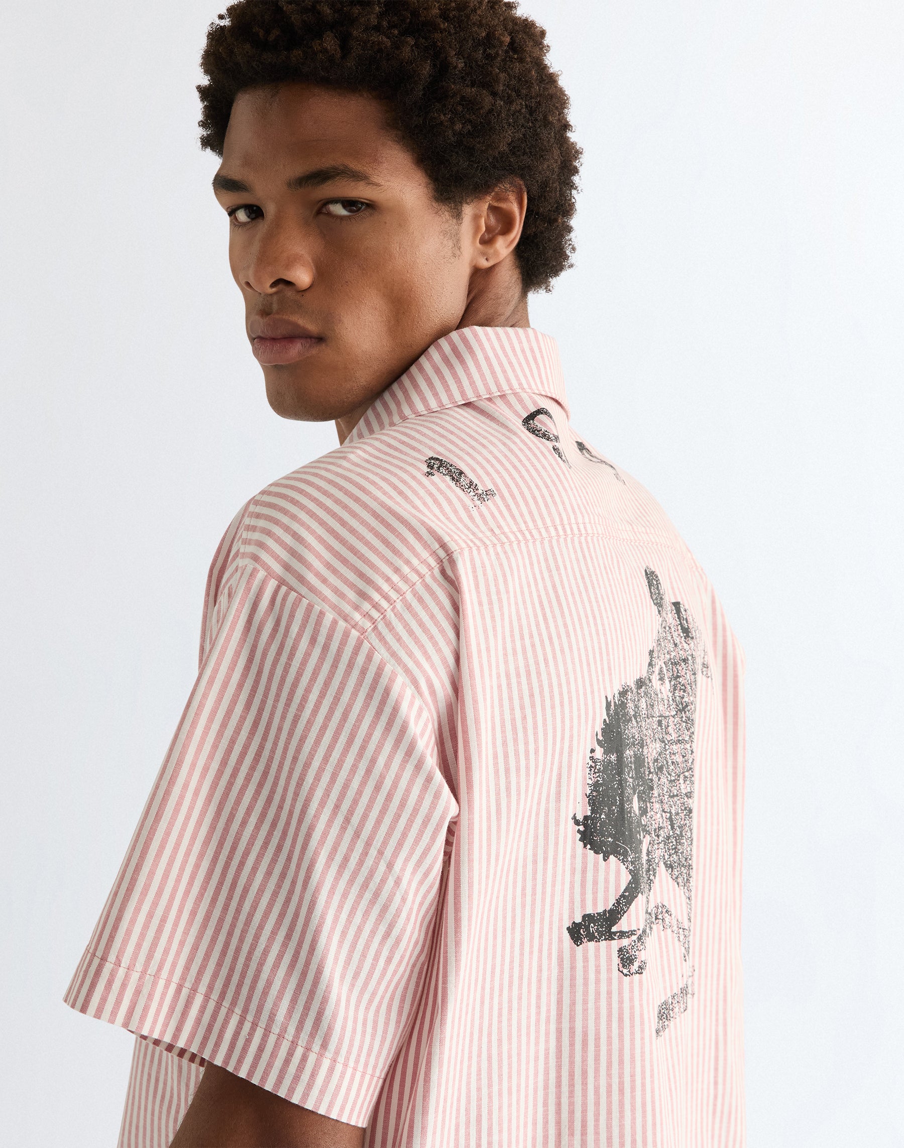 Short-sleeved resort shirt in dusty rose Shirts Wrangler