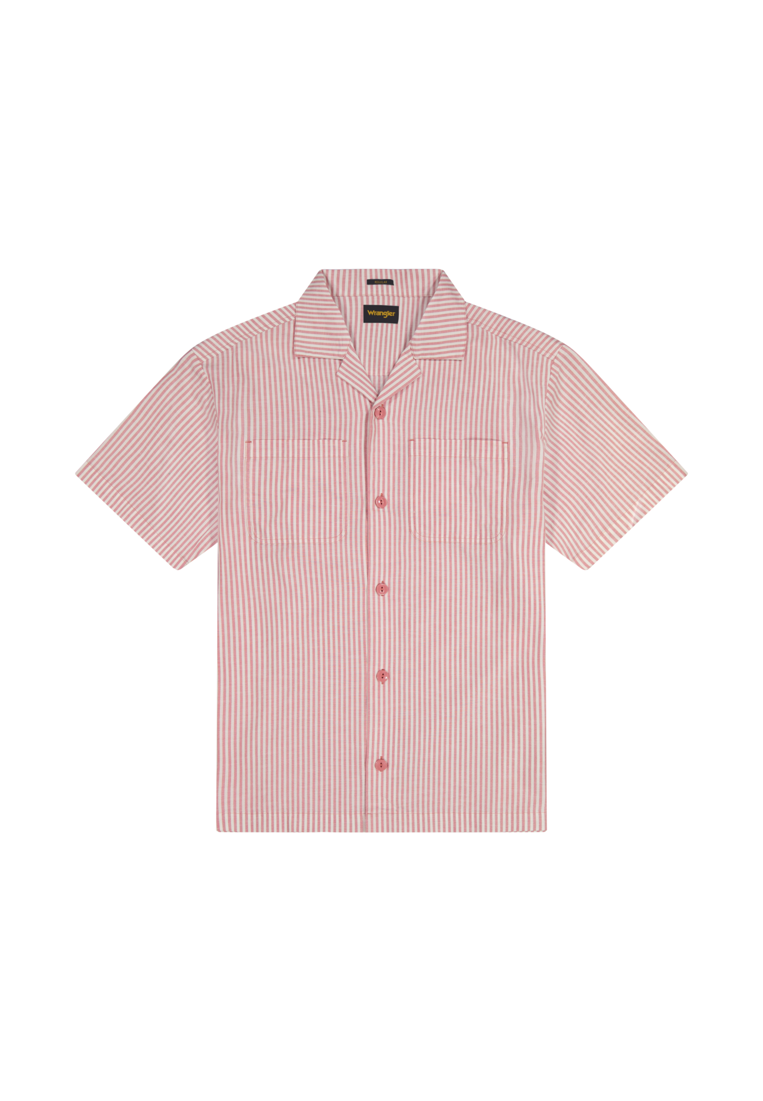 Short-sleeved resort shirt in dusty rose Shirts Wrangler