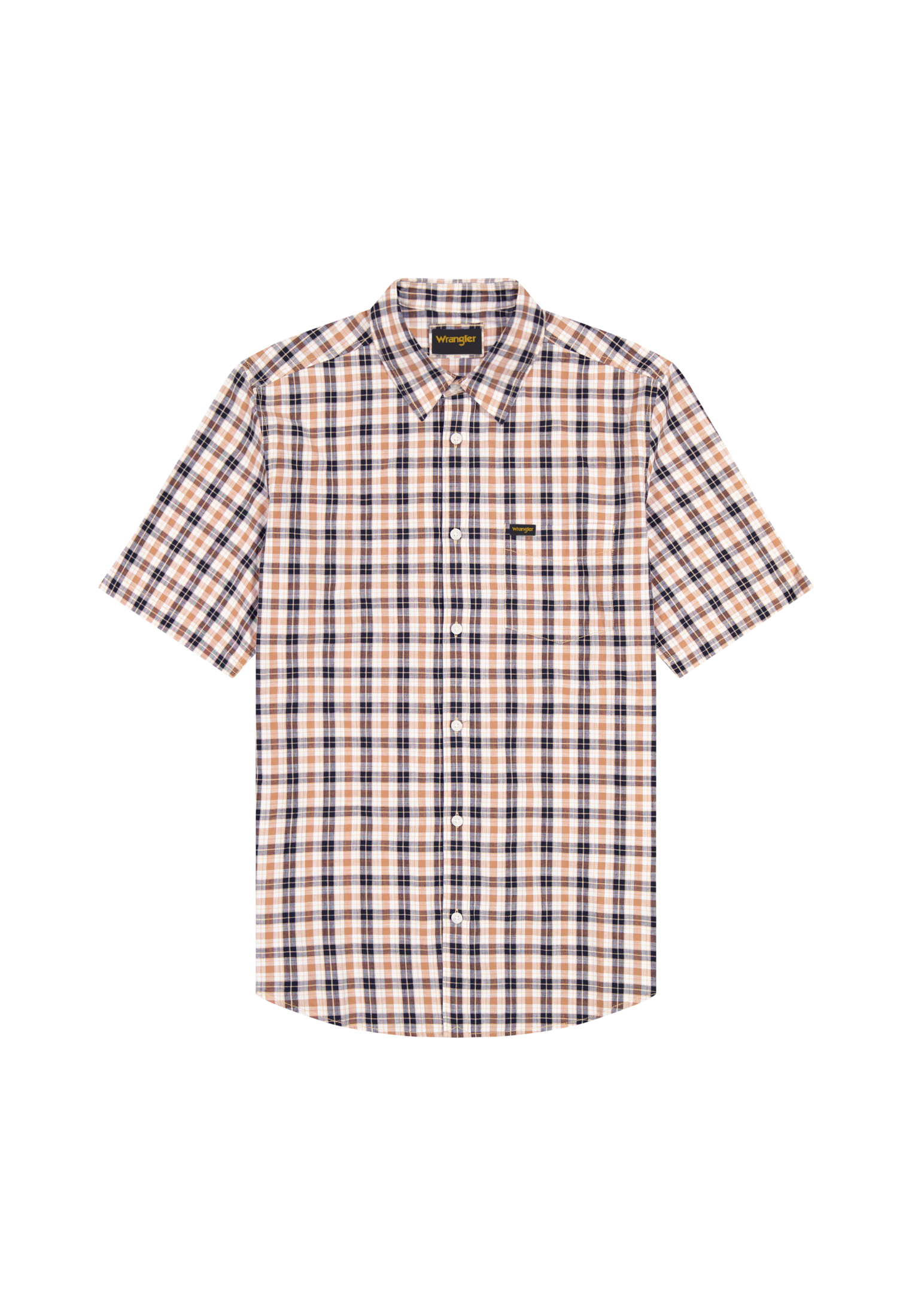 Short-sleeved 1-pocket shirt in golden wheat Shirts Wrangler