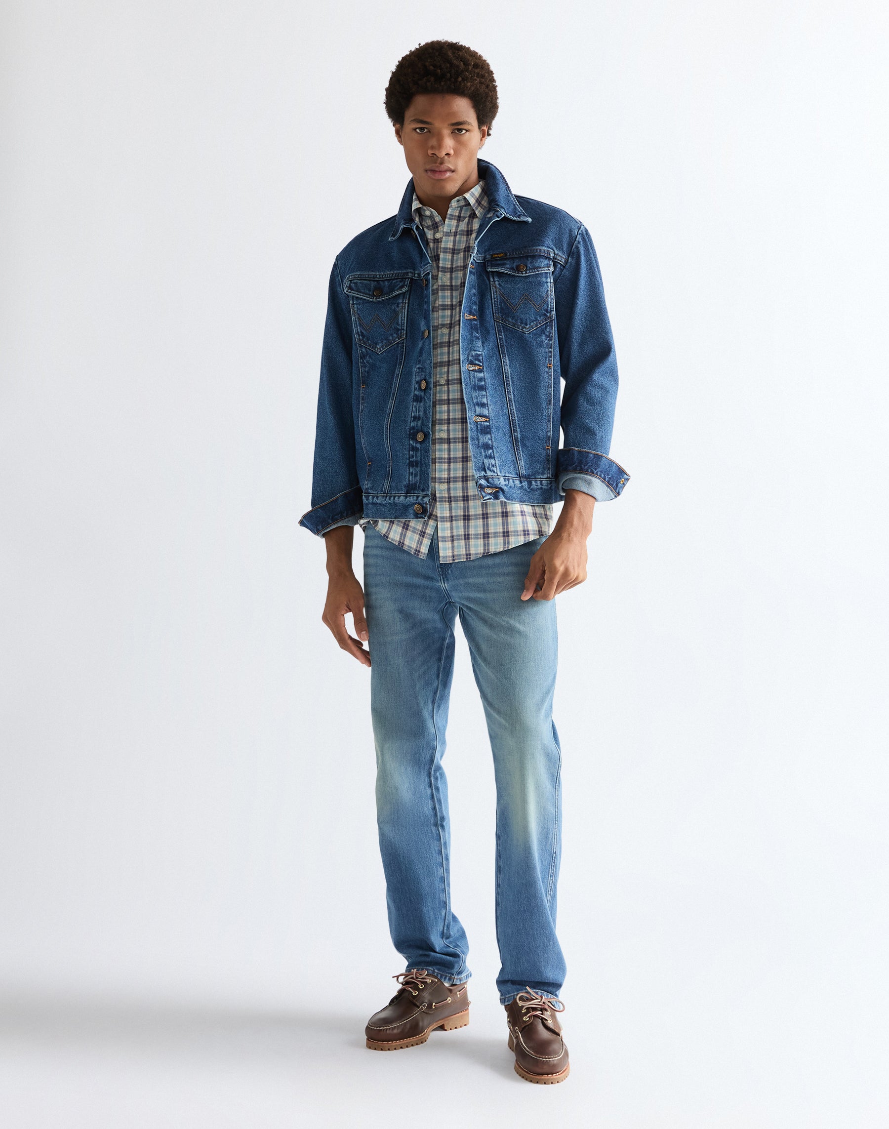 Short-sleeved 1-pocket shirt in Forget Me Not Shirts Wrangler