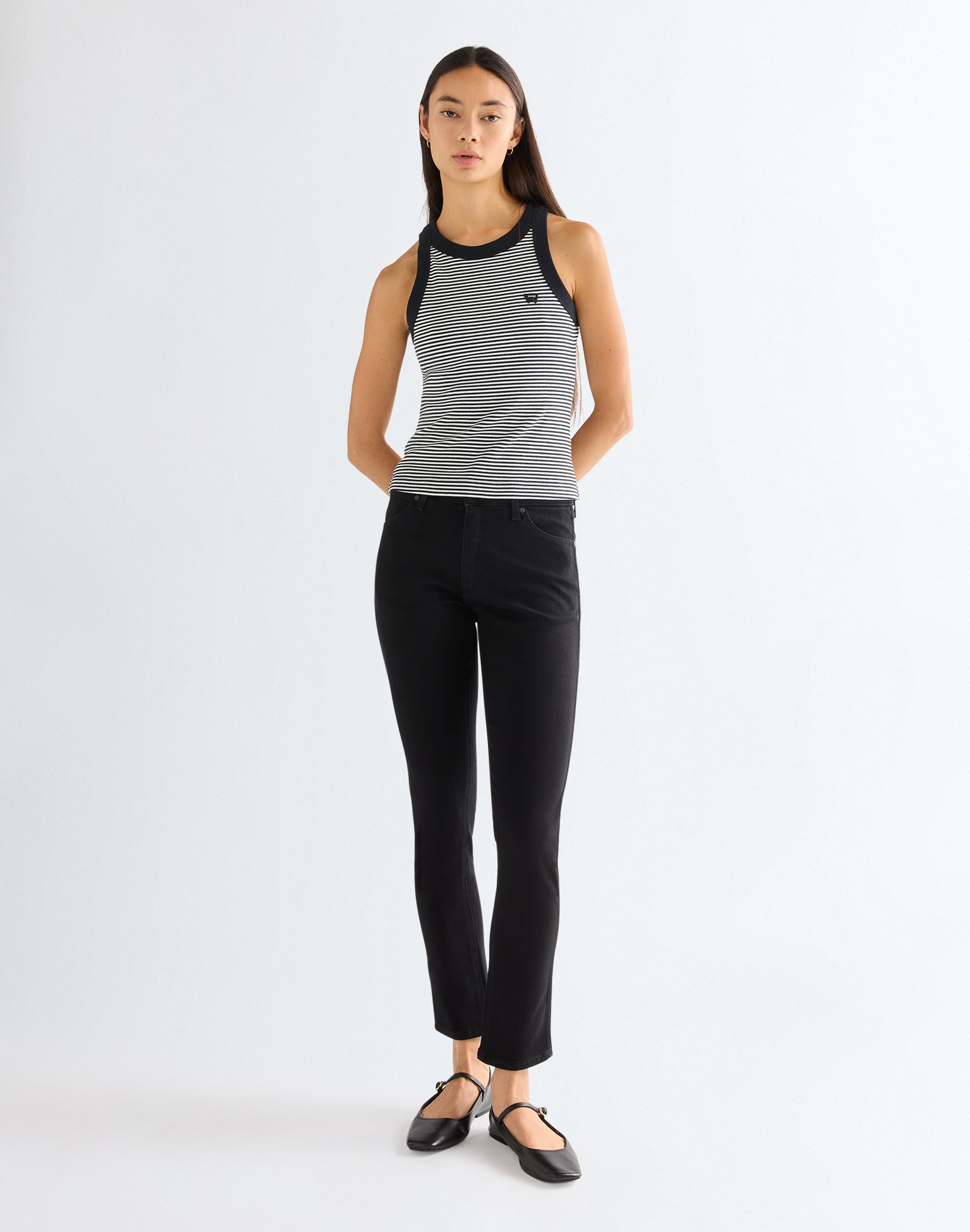 Wrestler tank top in black