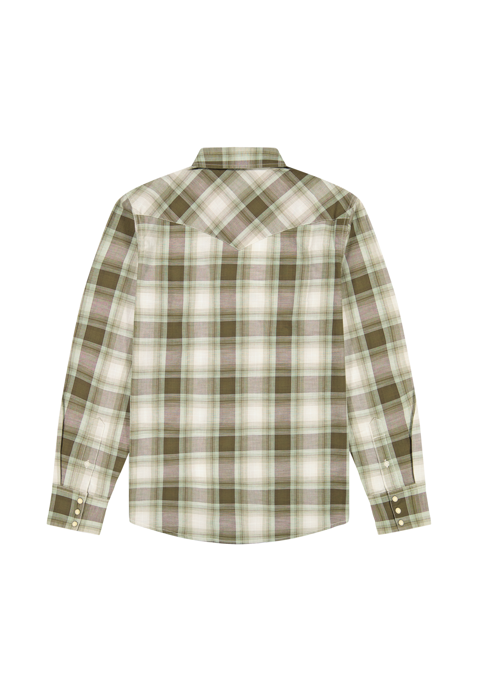 Western in Green Tan Shirts Wrangler