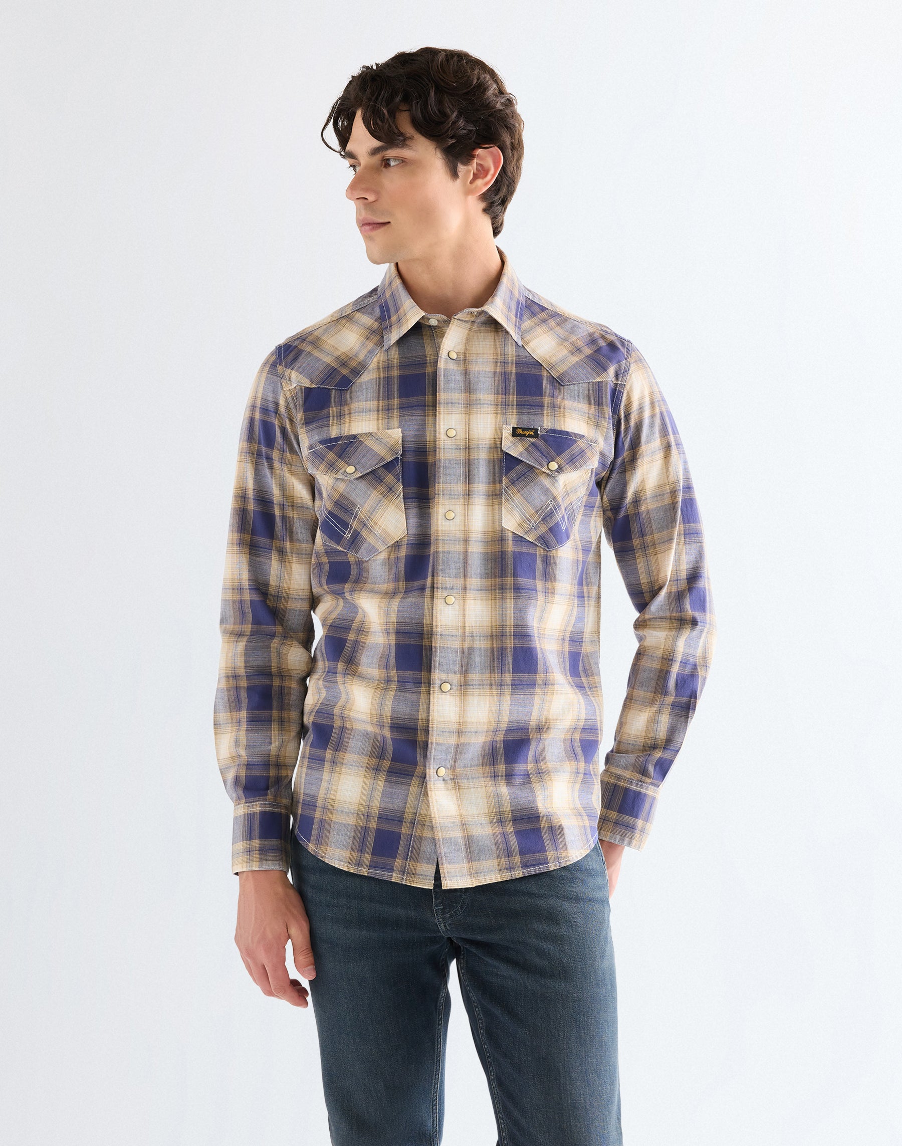 Western Shirt in Mood Indigo