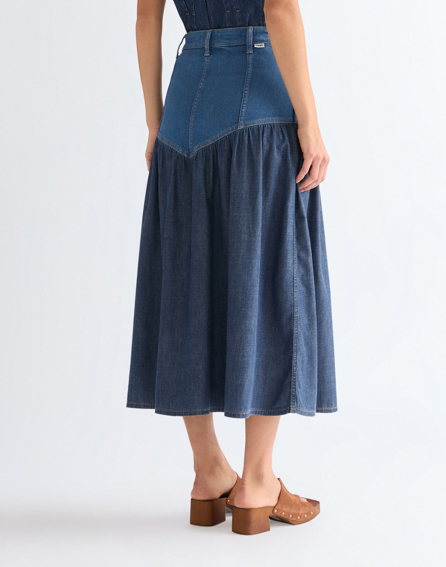 Basque Waist Skirt in Lone Rider