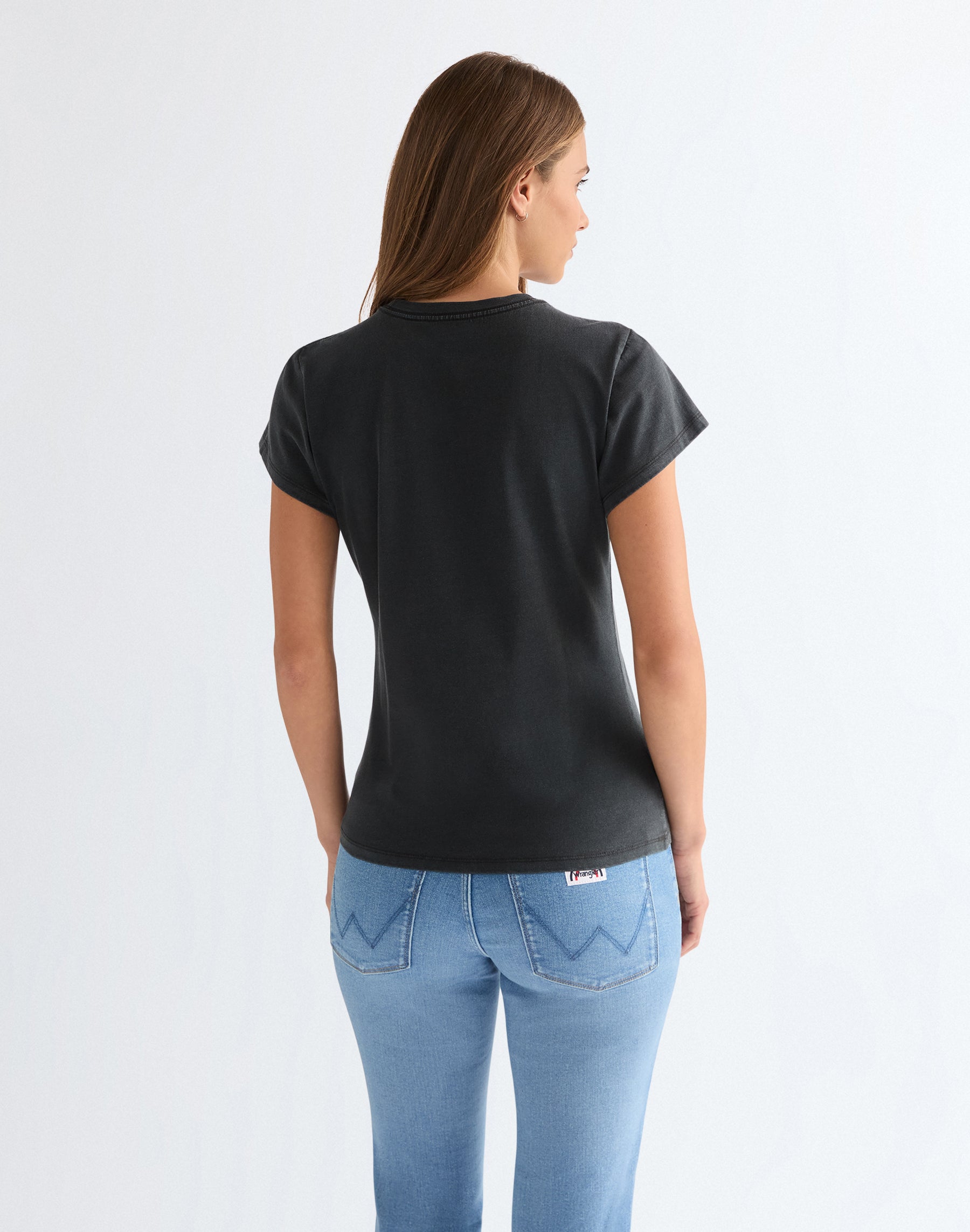 Shrunken Band Tee in Faded Black