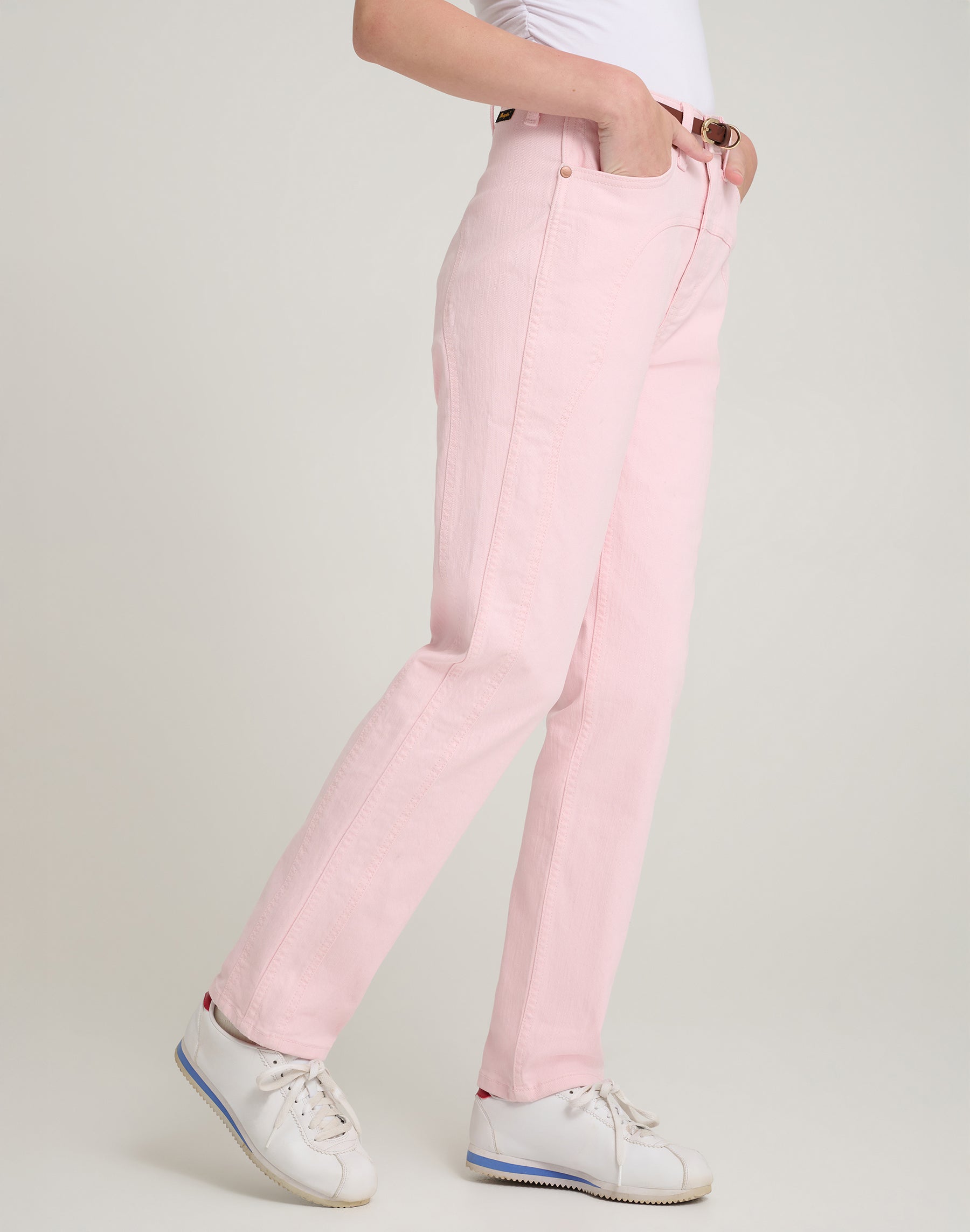 Nancy Jean in Light Pink Jeans Wrangler