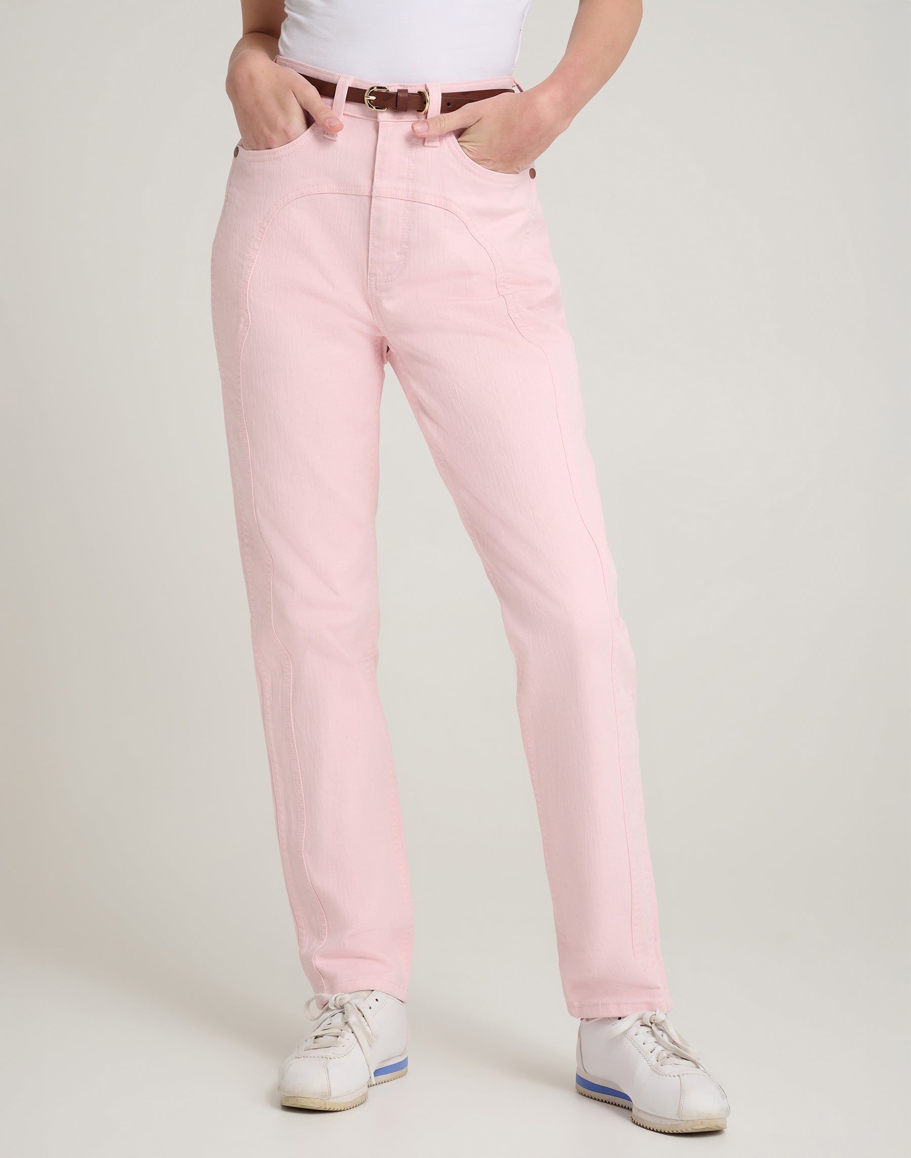 Nancy Jean in Light Pink Jeans Wrangler