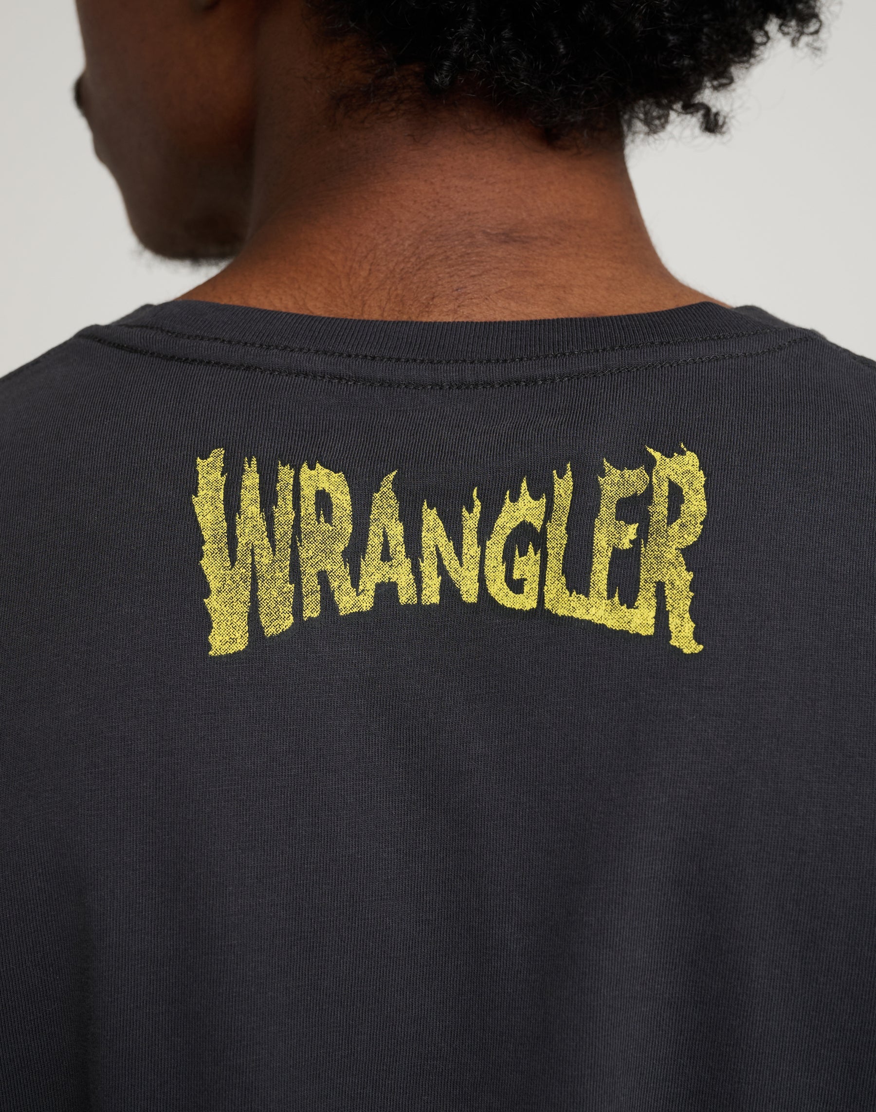 Stranger Things Tee in Washed Black T-Shirts Wrangler