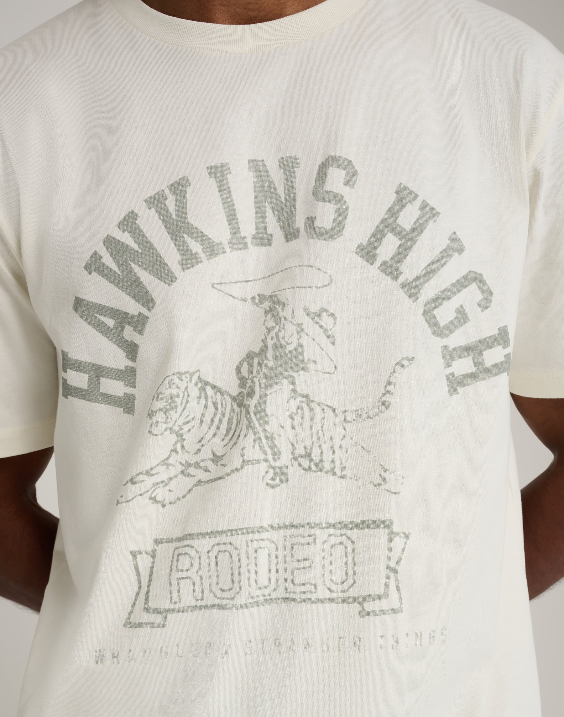Hawkins High Tee in Marshmallow T-Shirts Wrangler