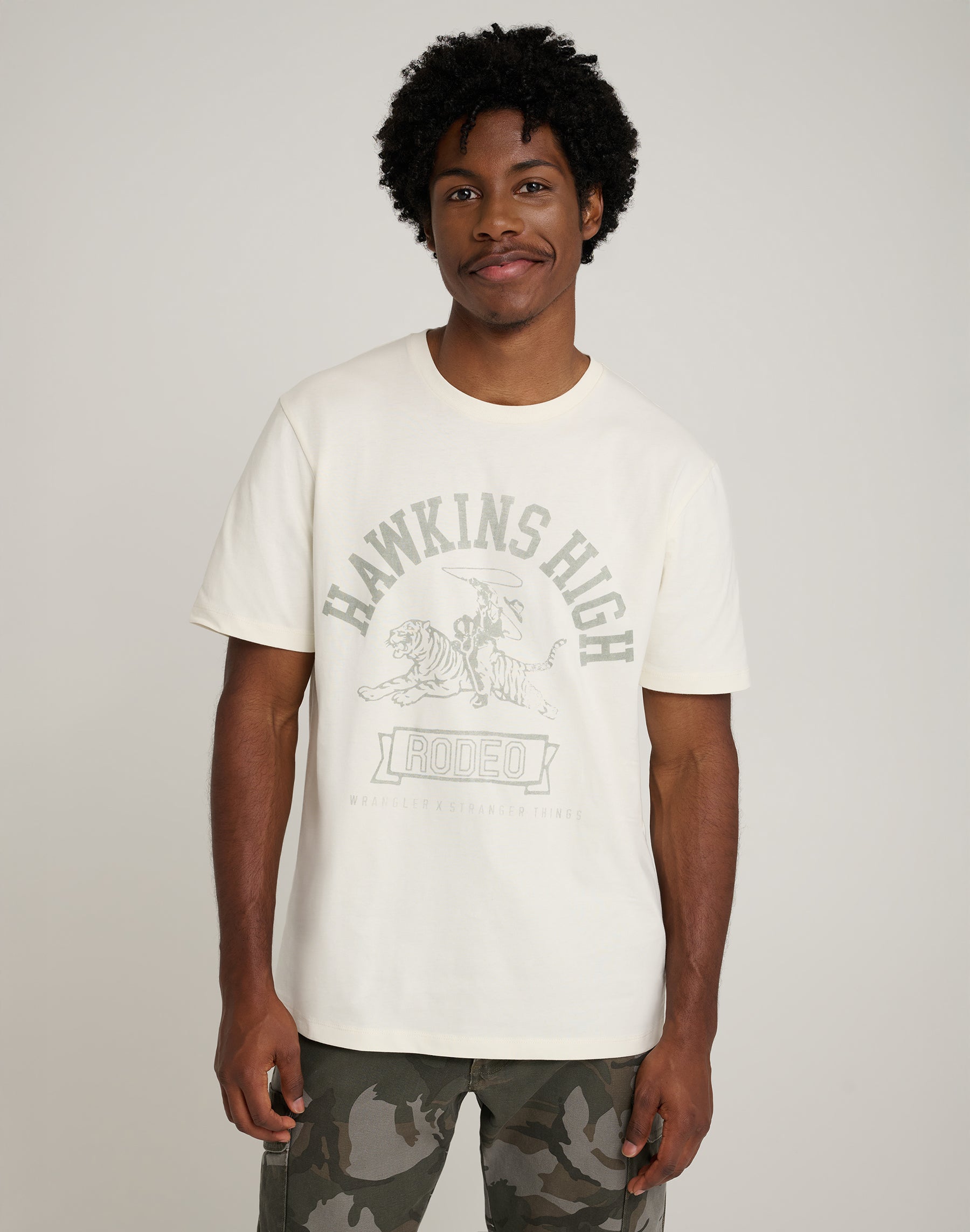 Hawkins High Tee in Marshmallow T-Shirts Wrangler