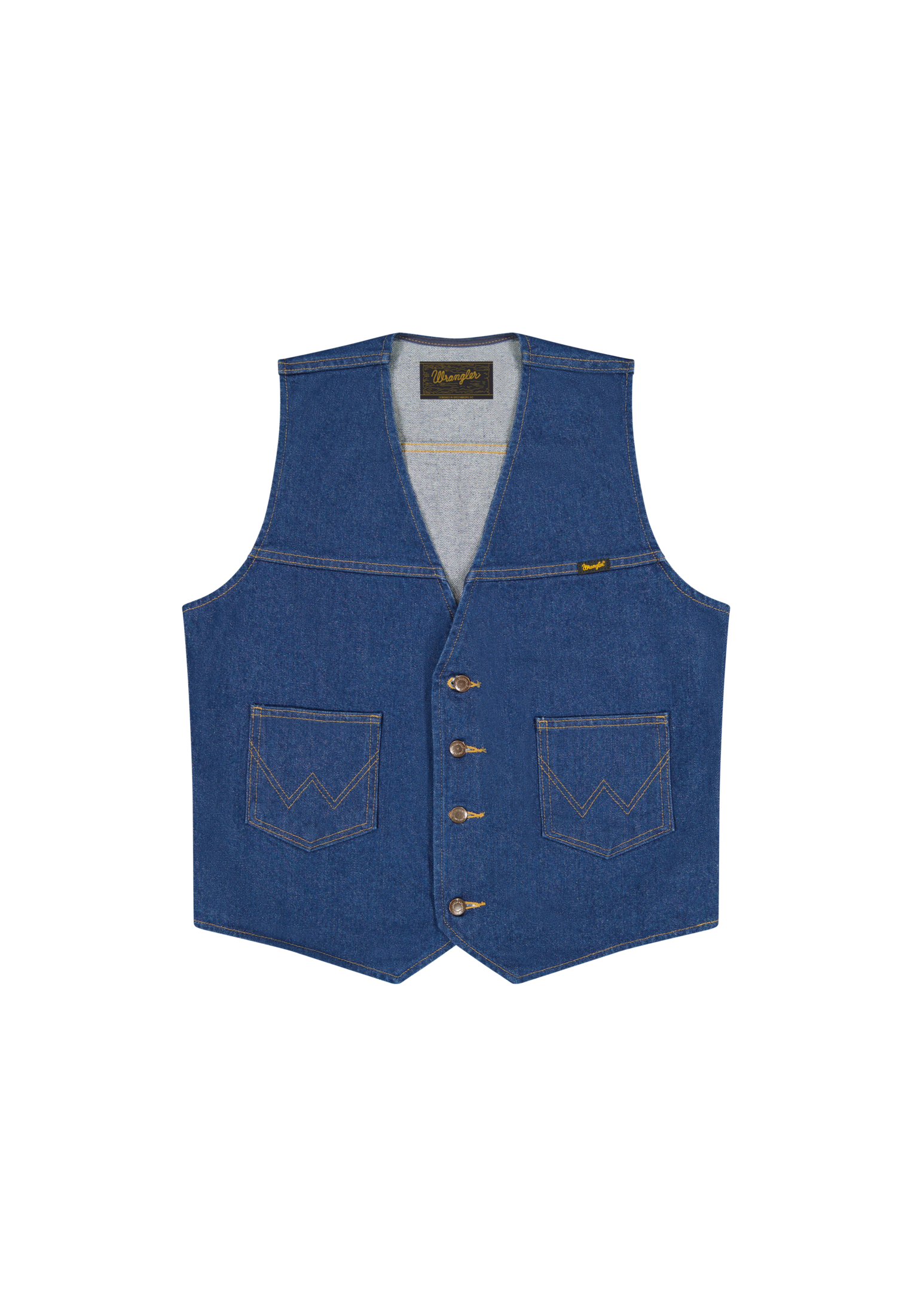 Cowboy Cut Vest in Prewashed Indigo Jackets Wrangler