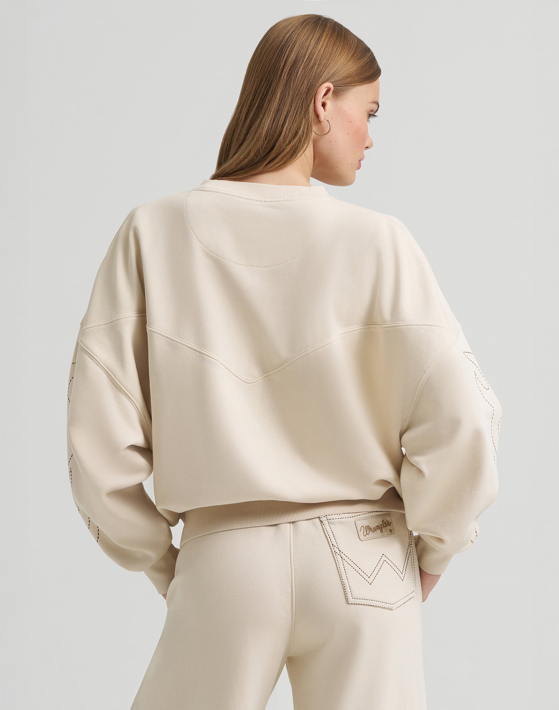 Cowboy sweatshirt in cream