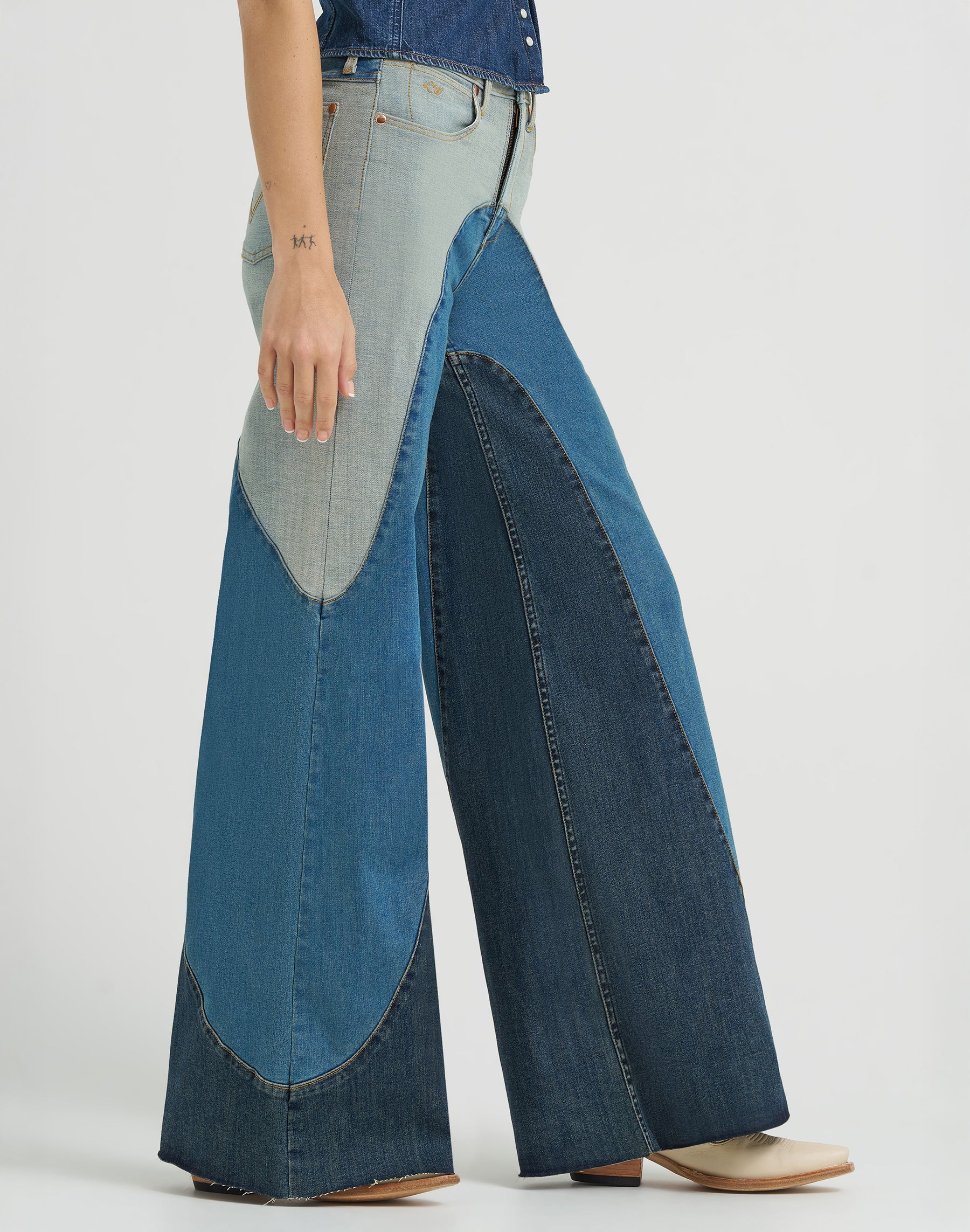 Groovy wide-leg jeans in denim