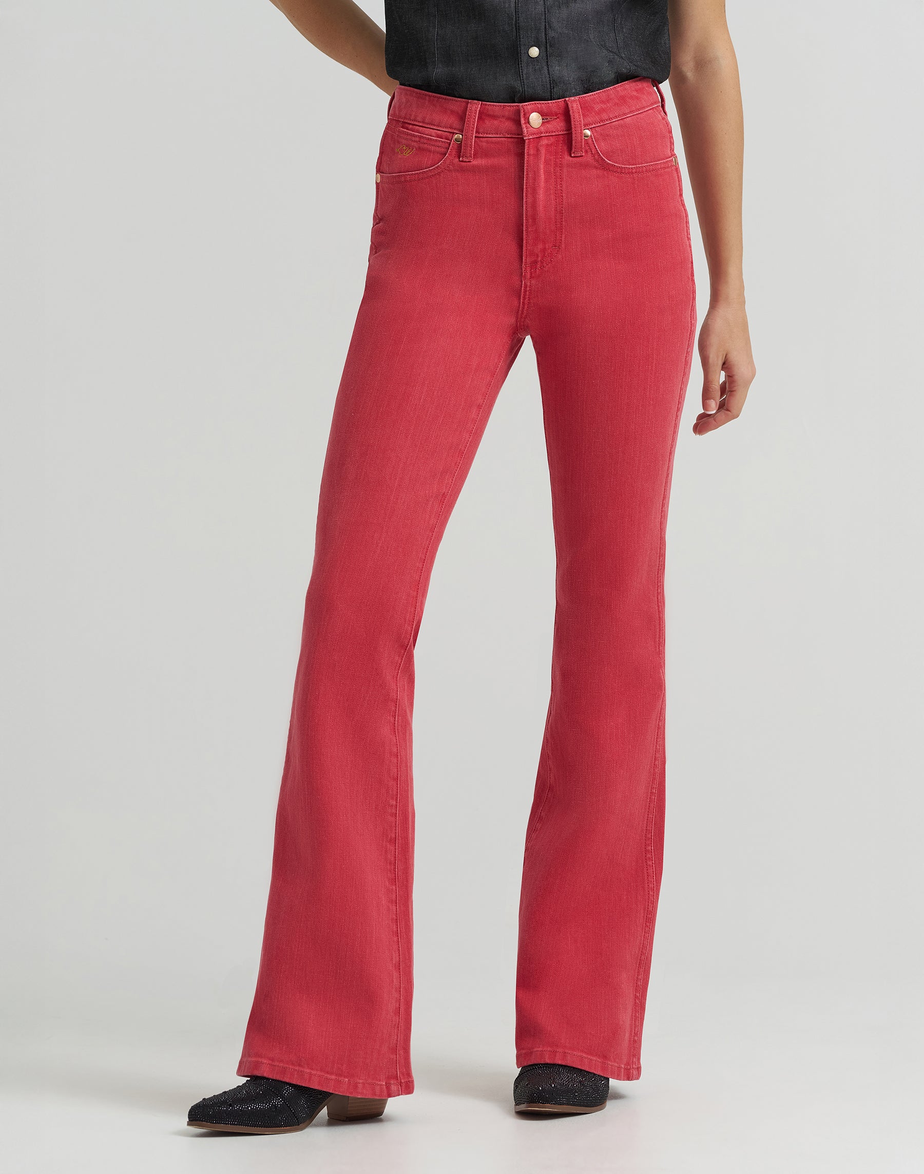 Lainey Flare in Washed Red
